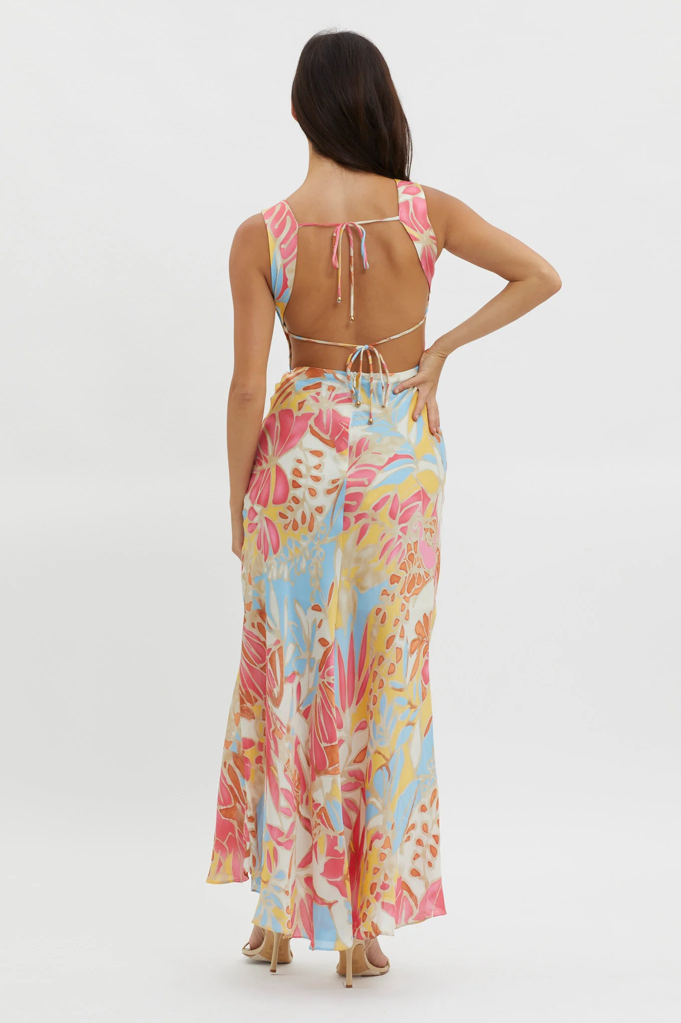 Casuarina Gathered Bust Midi Dress Blue - Sonourner