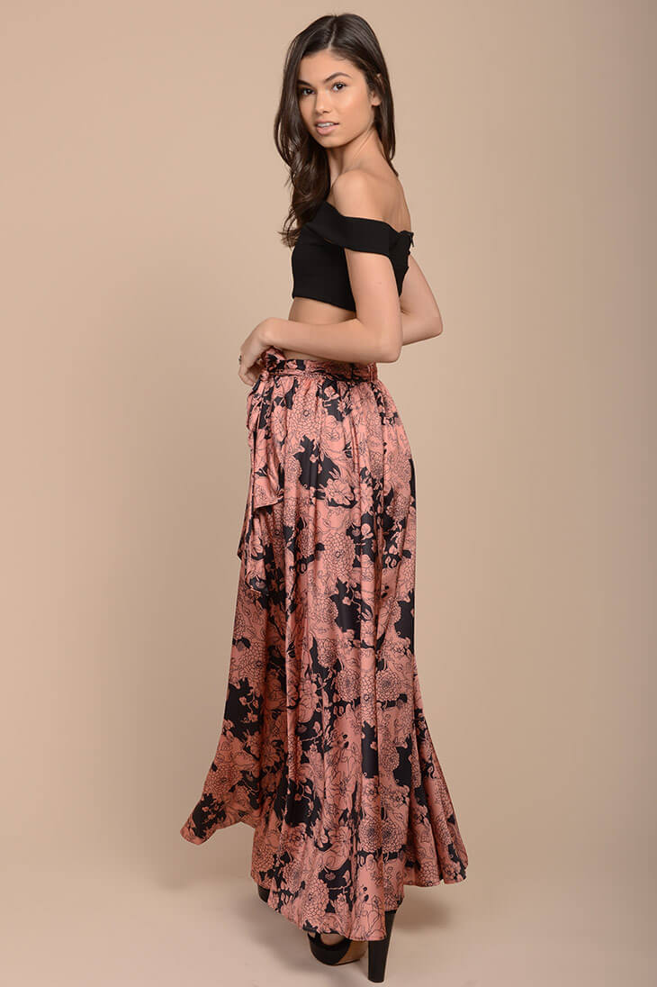 Briley Floral Maxi Skirt Pink - Sonourner