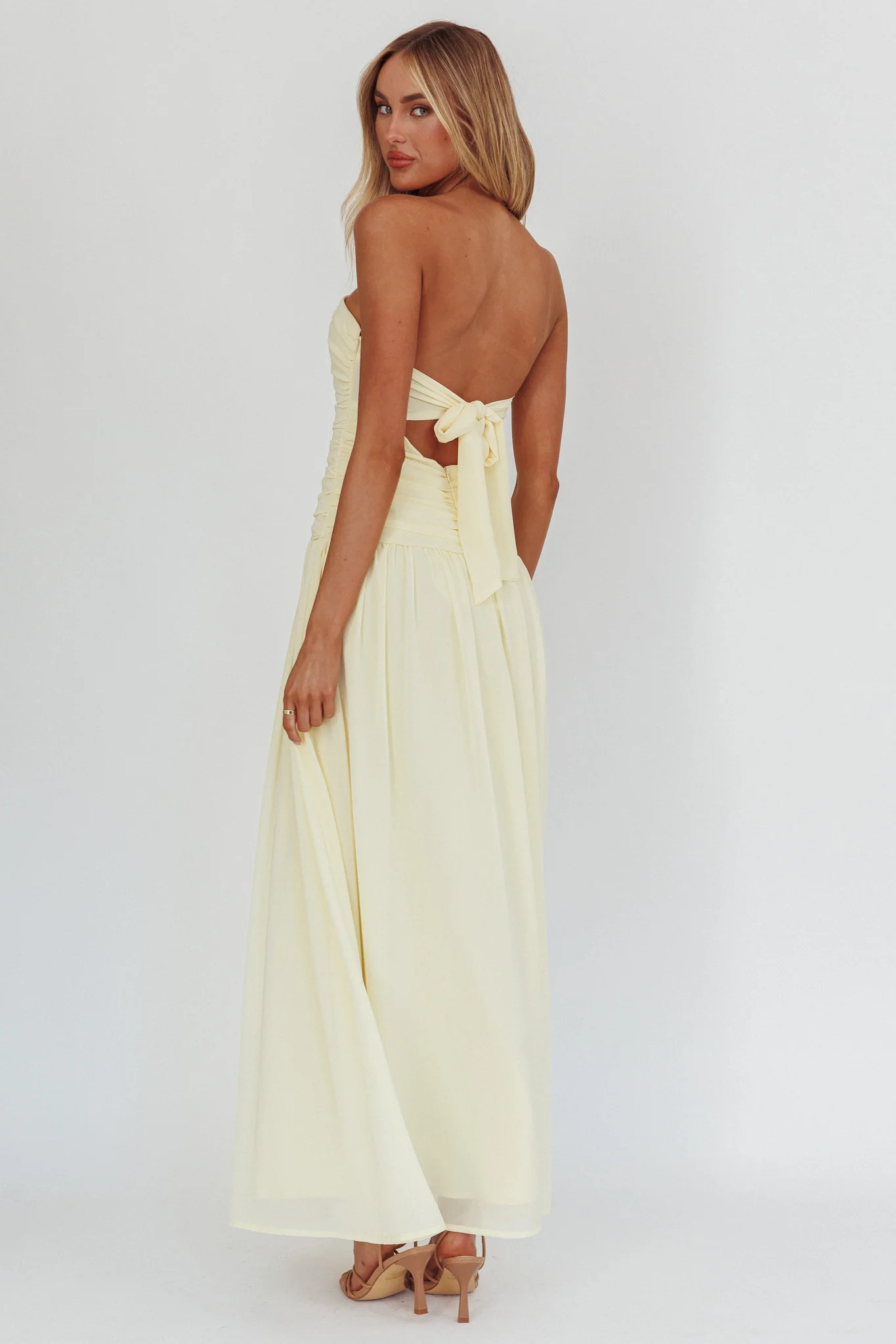 High Streets Strapless Maxi Dress Butter - Sonourner