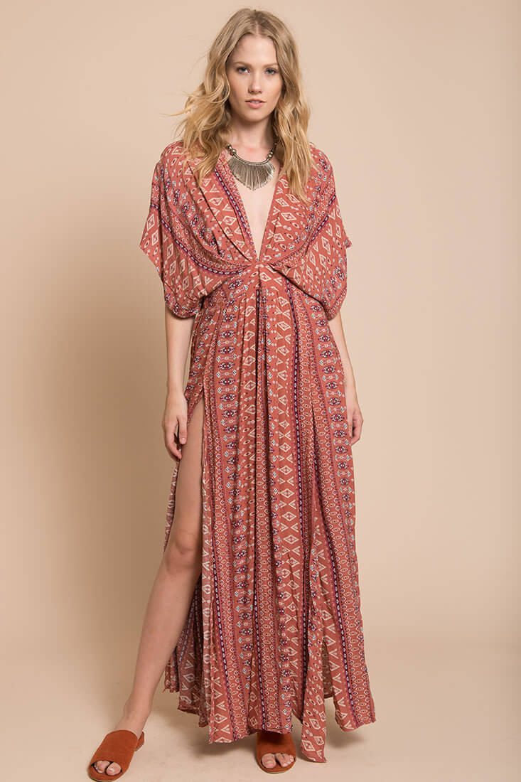 Libby Maxi Dress Rust - Sonourner