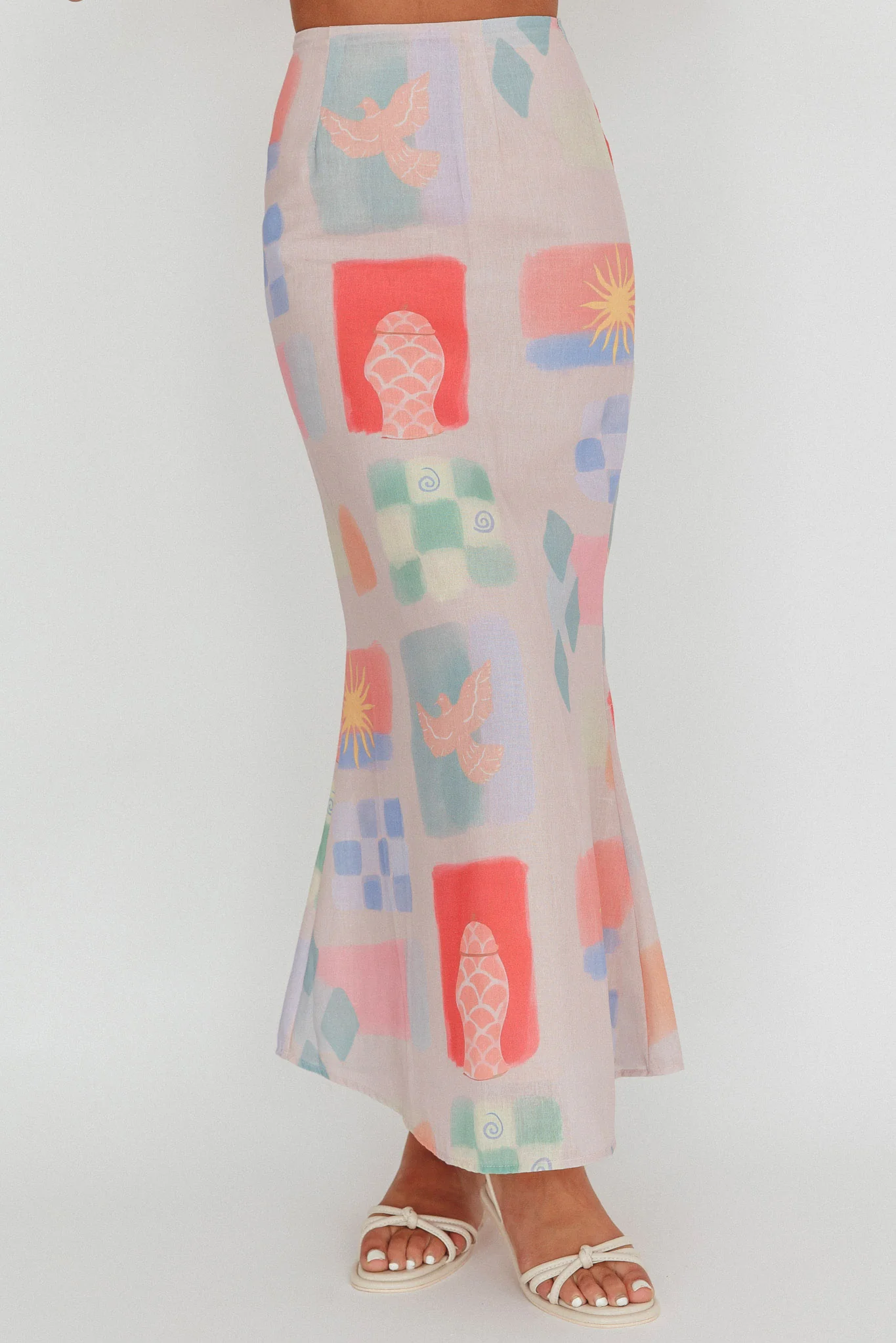 Heart & Soul Maxi Skirt Print Multi - Sonourner