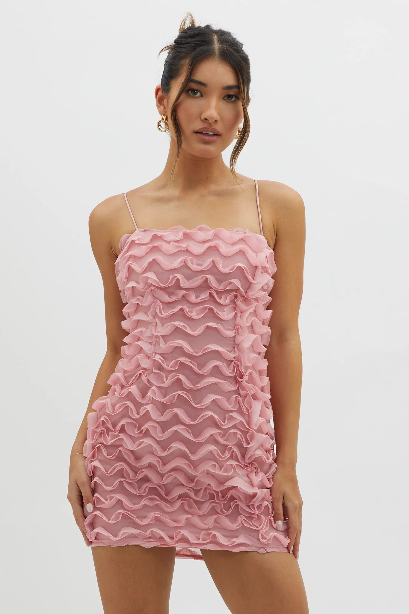 Tizzy Embellished Mini Dress Pink - Sonourner
