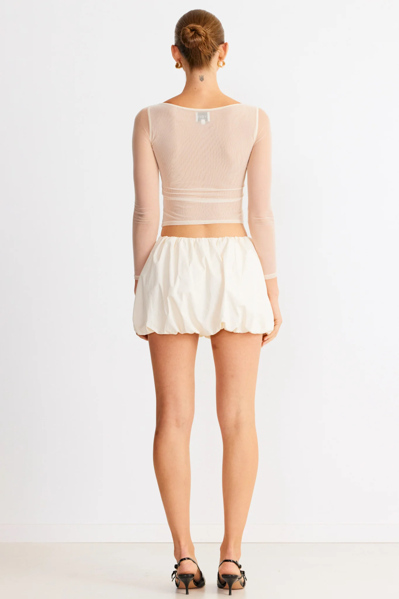 SNDYS Freja Bubble Skirt Chalk - Sonourner