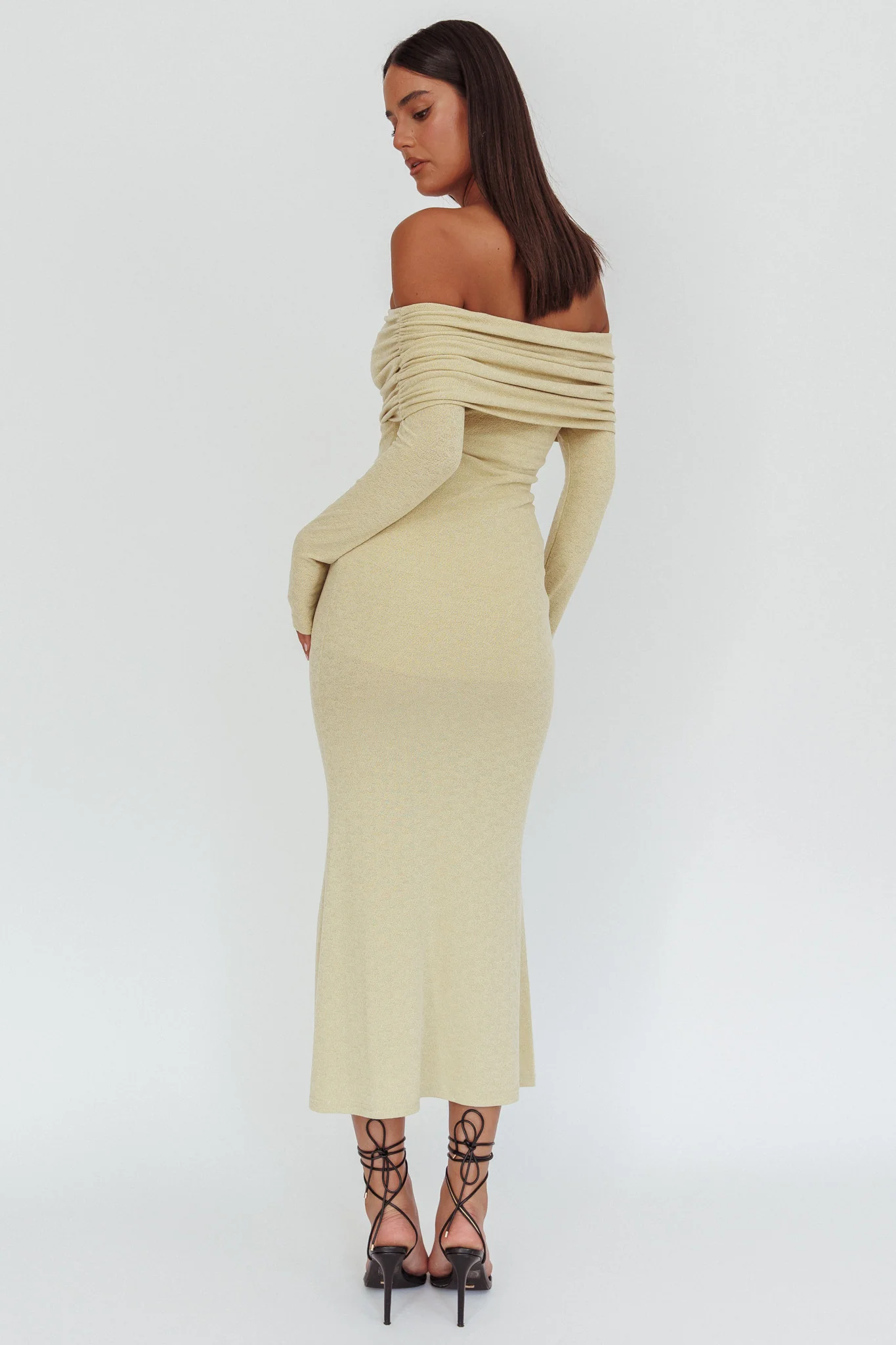 Juju Off-Shoulder Maxi Dress Sage - Sonourner