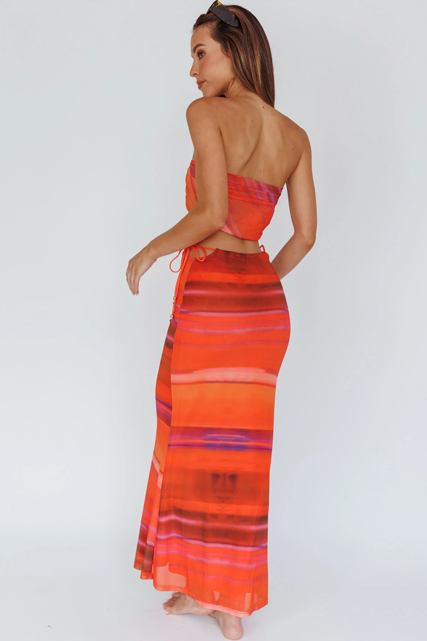 Just Like That Multiway Midi Dress & Scarf Orange - Sonourner