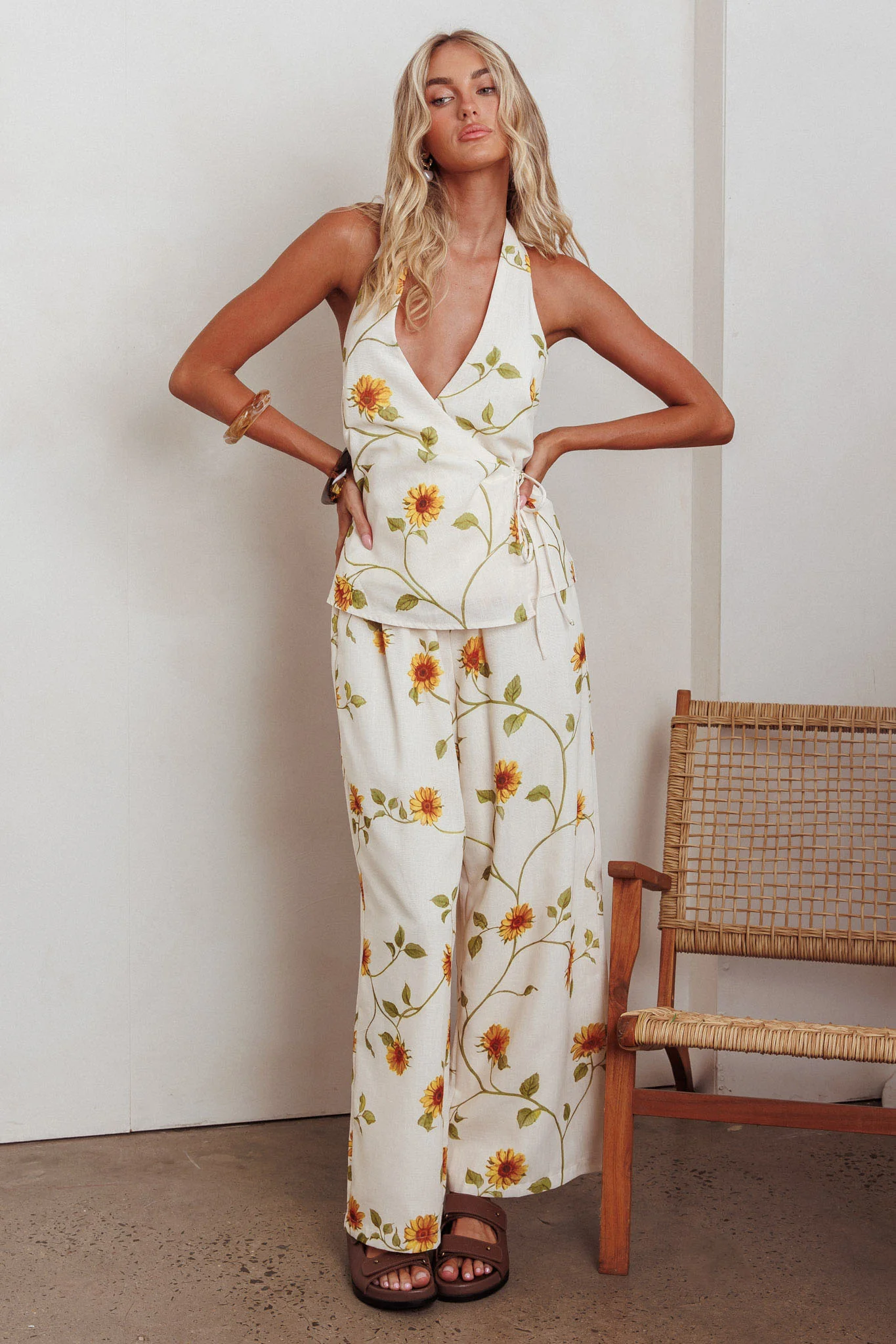 Sway Drawstring Pants Sunflower - Sonourner