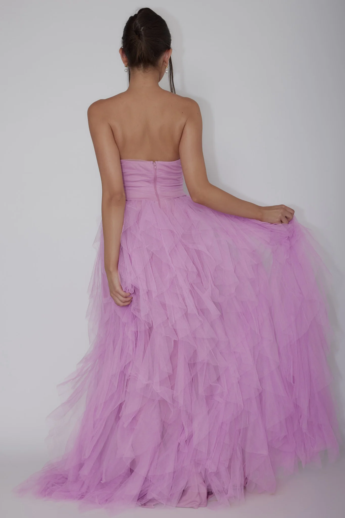 Rori Tulle Cascade Maxi Dress Orchid - Sonourner