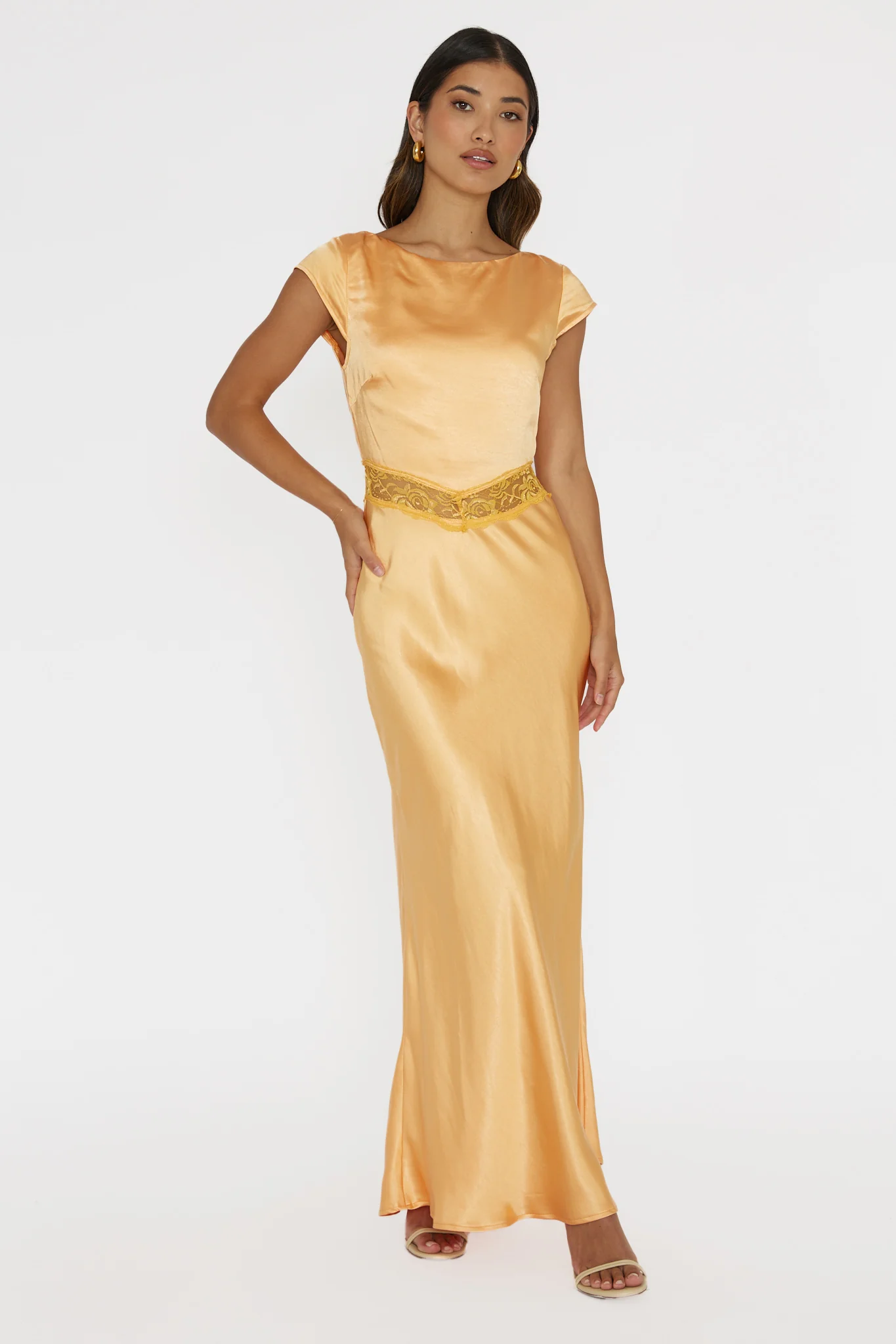 Taken Heart Lace Trim Tied Back Dress Mango - Sonourner