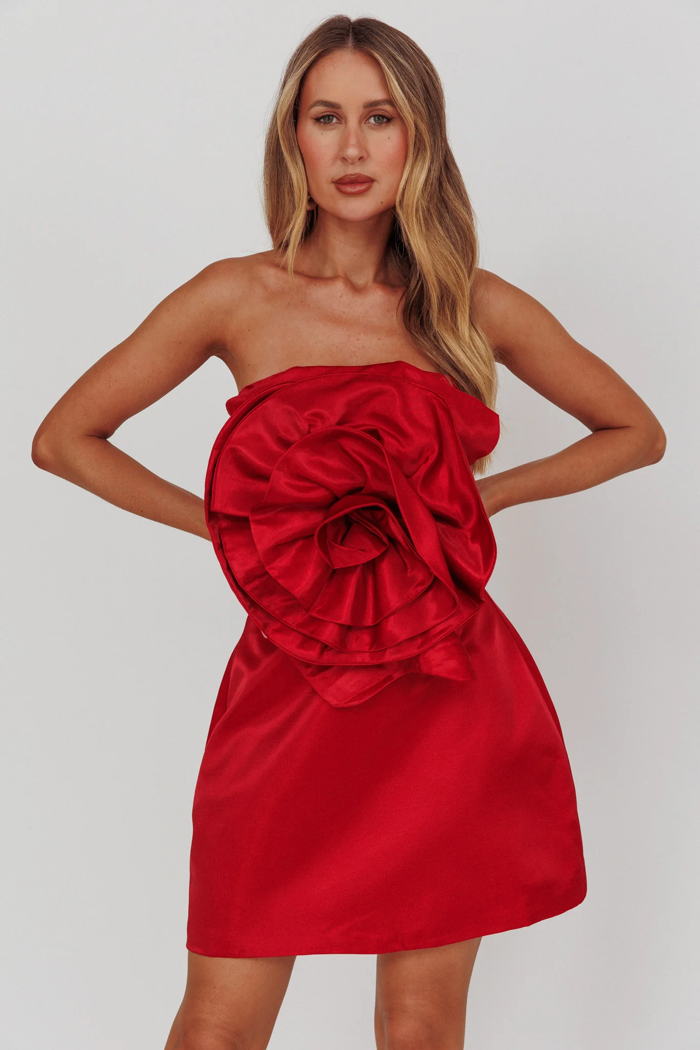 Count Down A-Line Mini Skirt Red - Sonourner