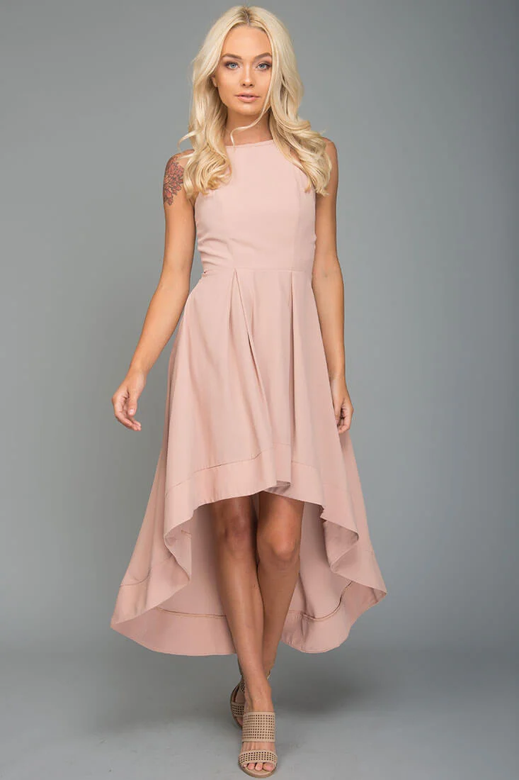 Eliana High-Low Party Dress Blush - Sonourner