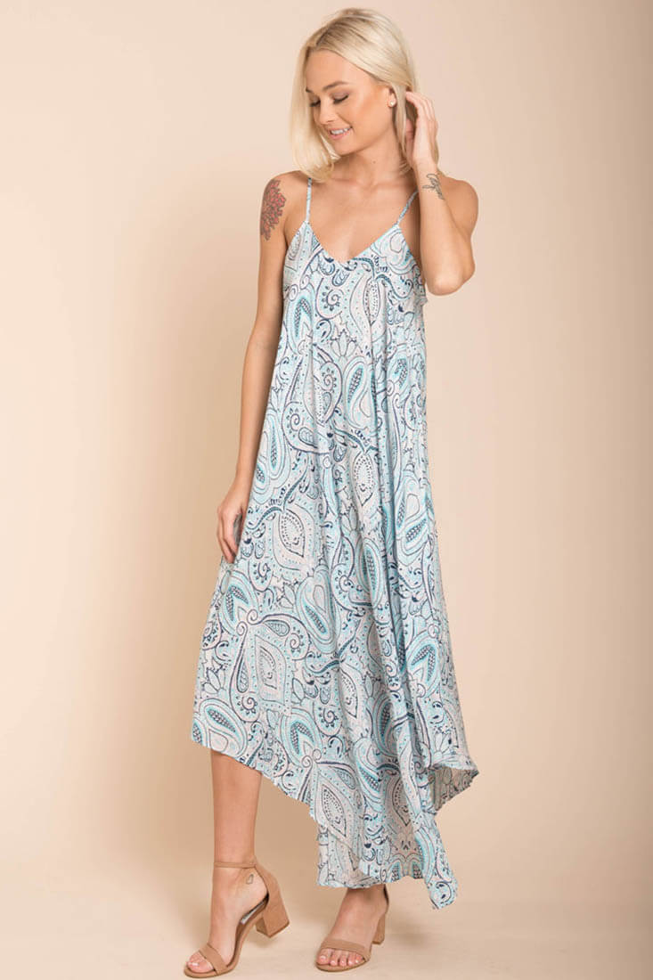 Elora Maxi Blue Maxi Dress - Sonourner