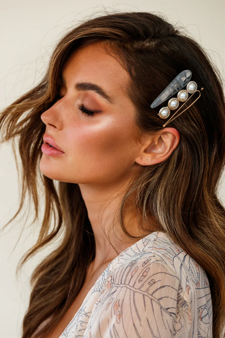 Anthea Pearl And Grey Clip Trio - Sonourner