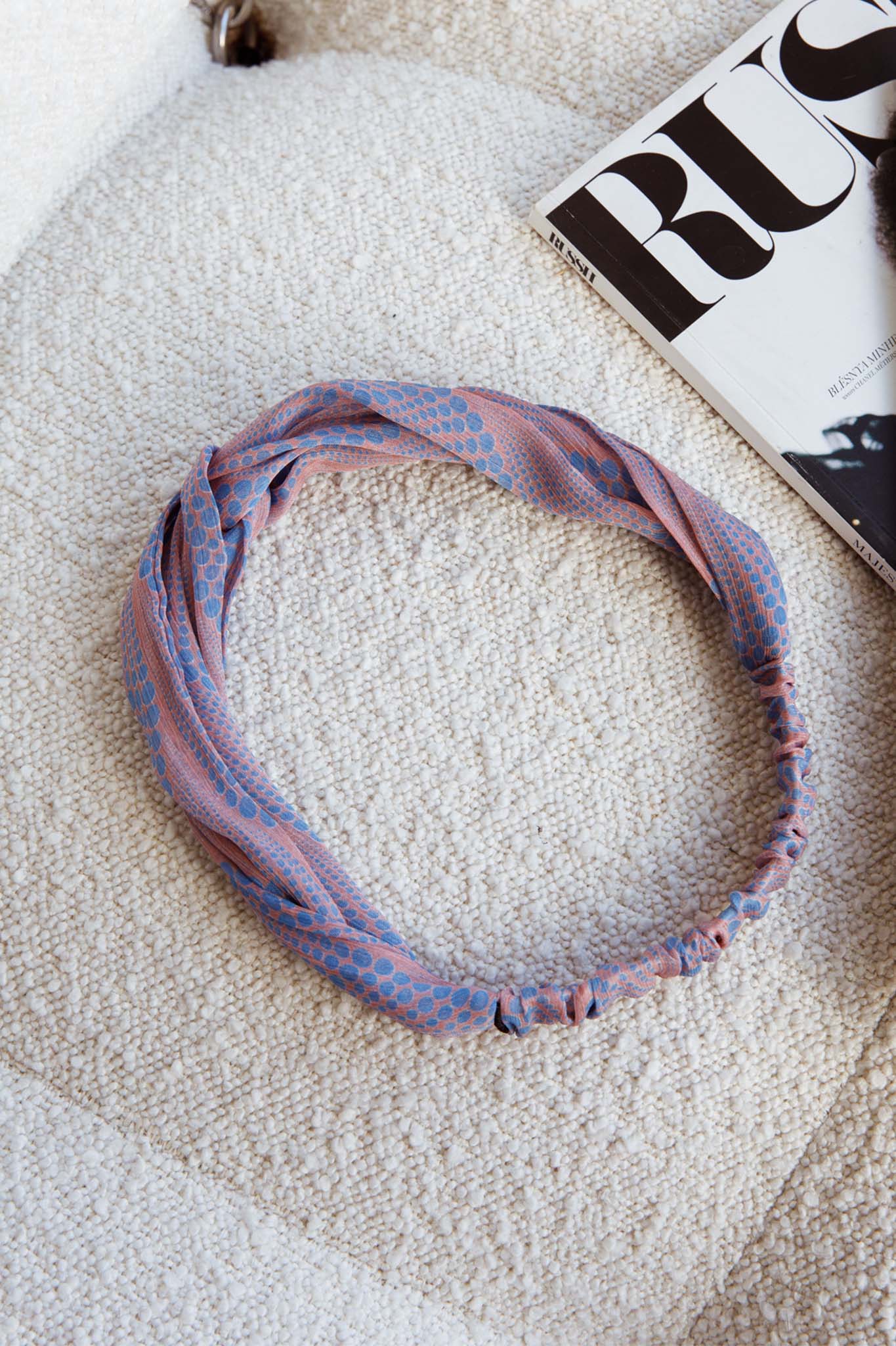 Top Knot Headband Spot Print Pink - Sonourner