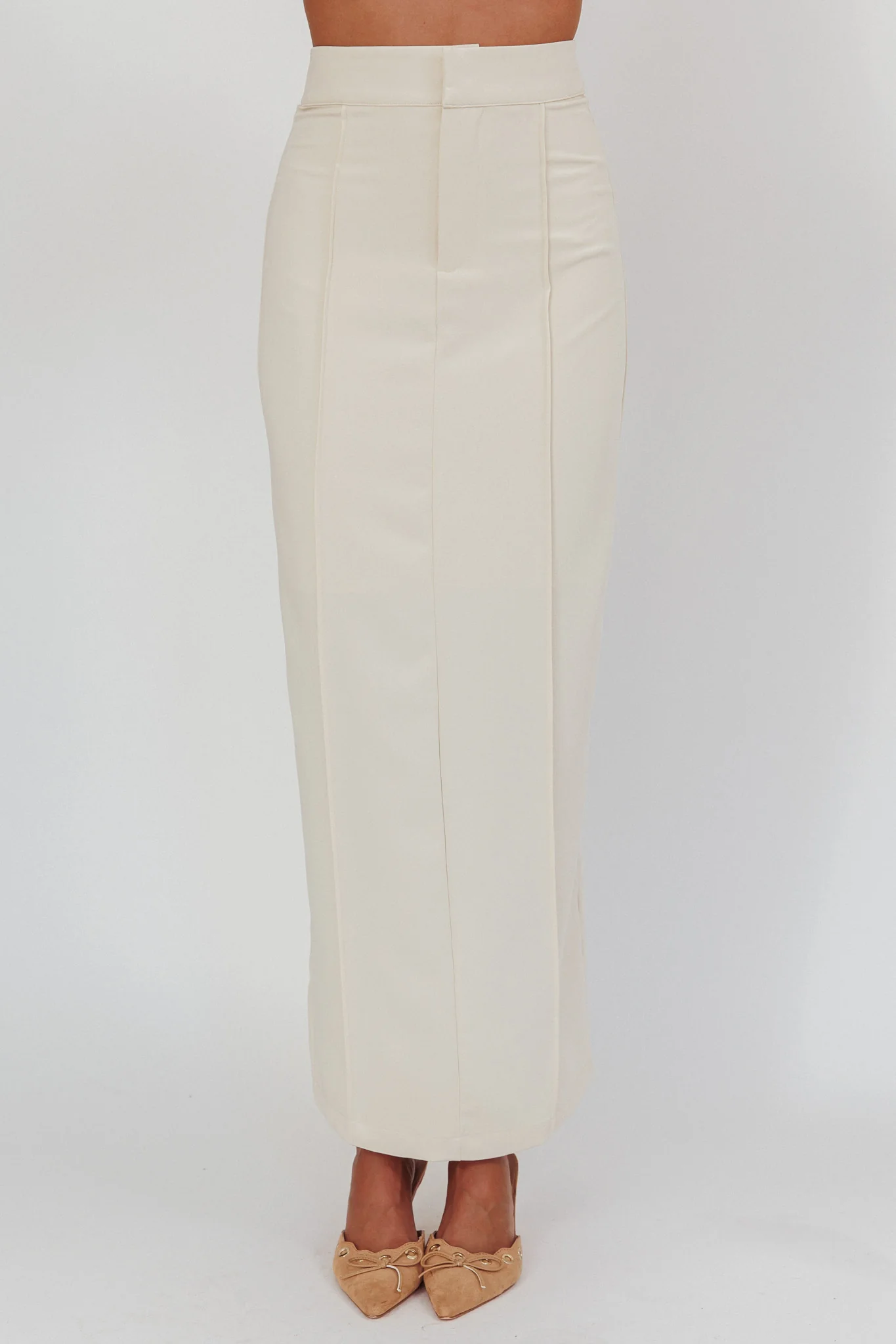 Like I Do Maxi Skirt Cream - Sonourner