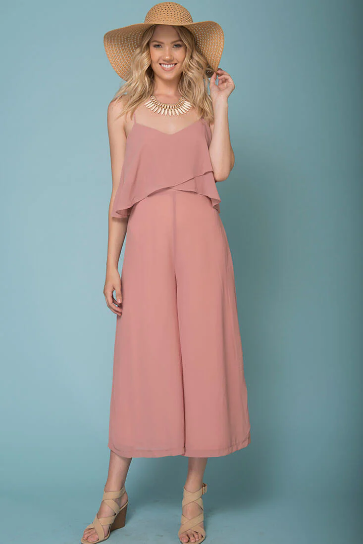 Milena Dressy Jumpsuit Dusty Pink - Sonourner