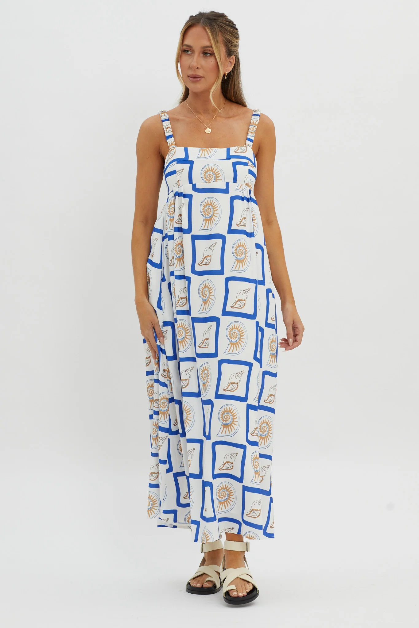 LOST IN LUNAR Katie Maxi Dress Shell Print - Sonourner