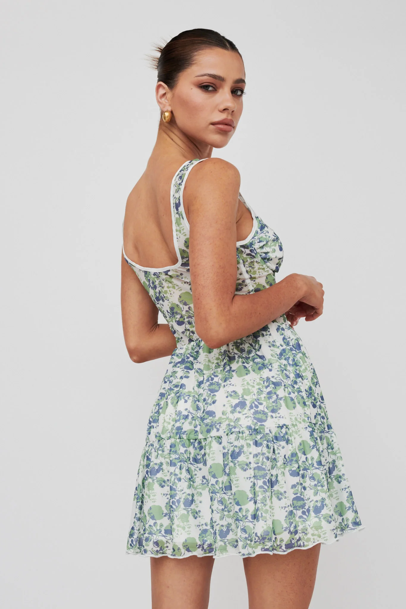 Sweet Nostalgia Laced Bodice Mini Dress Off-White - Sonourner