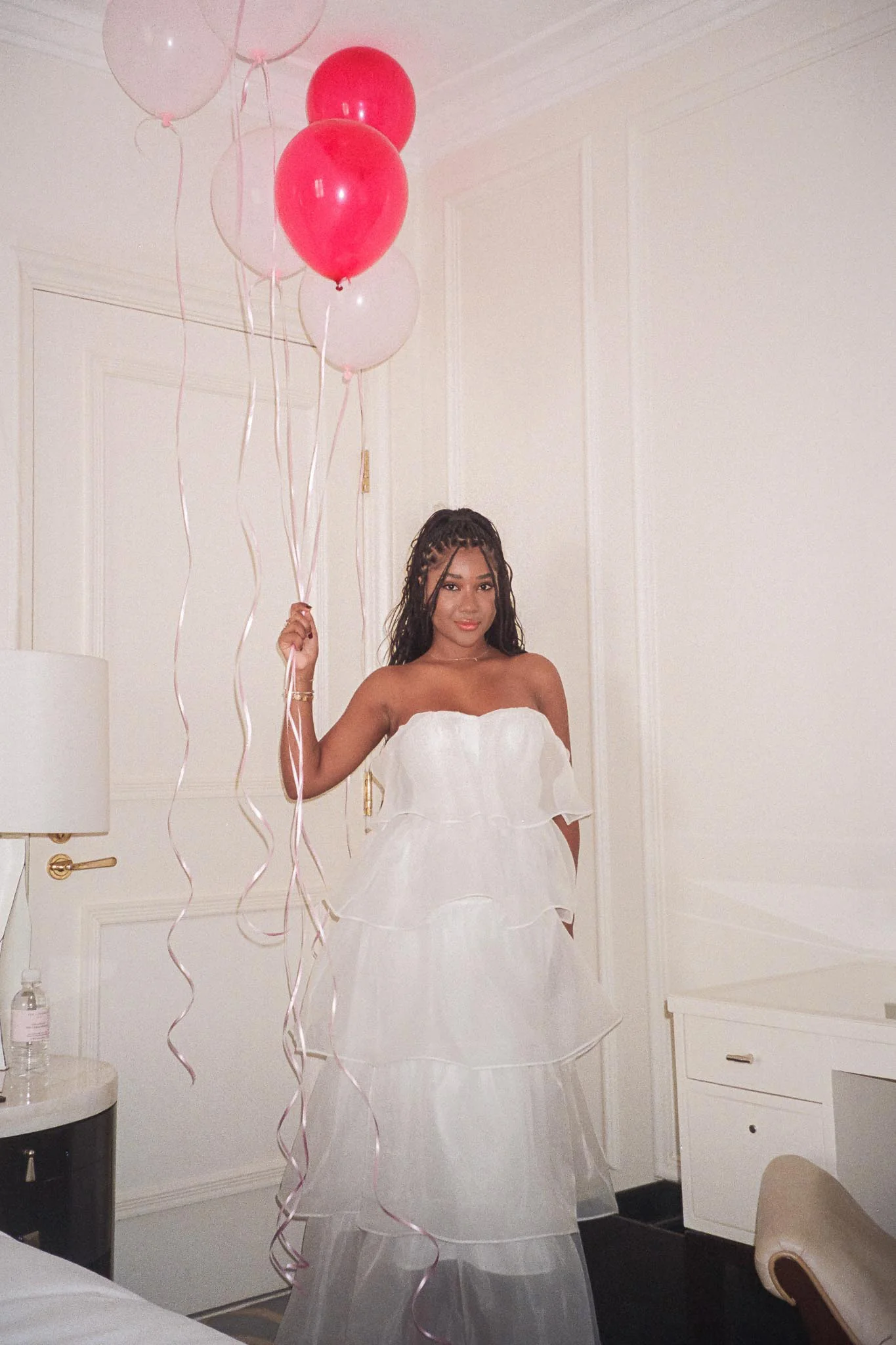 Behati Tiered Layer Midi Dress White - Sonourner