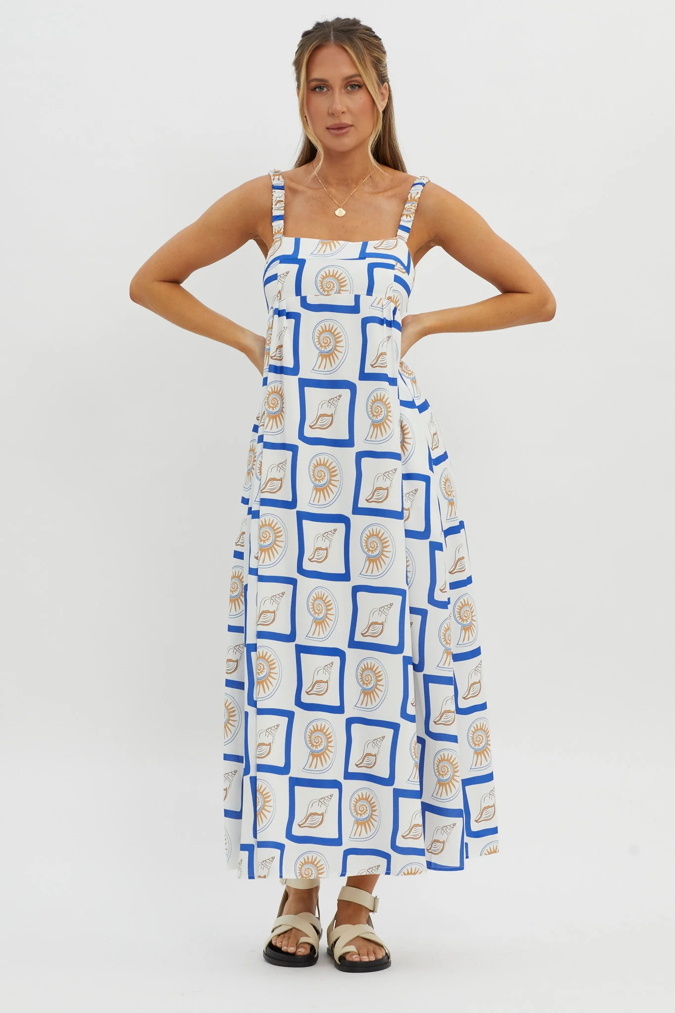 LOST IN LUNAR Katie Maxi Dress Shell Print - Sonourner