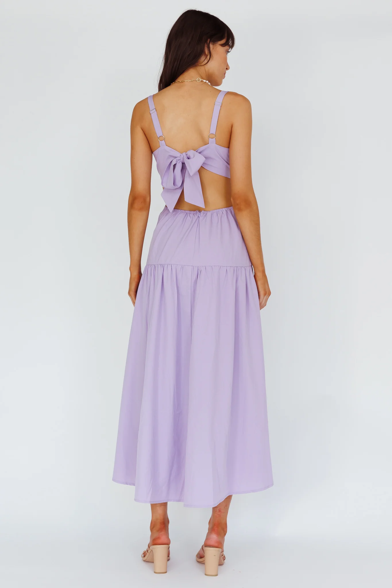 Kassi Gathered Bodice Maxi Dress Lilac - Sonourner