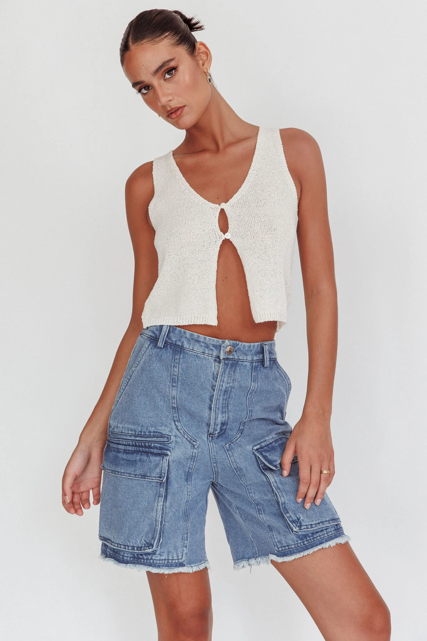 Tardy Cargo Short Jorts Denim - Sonourner