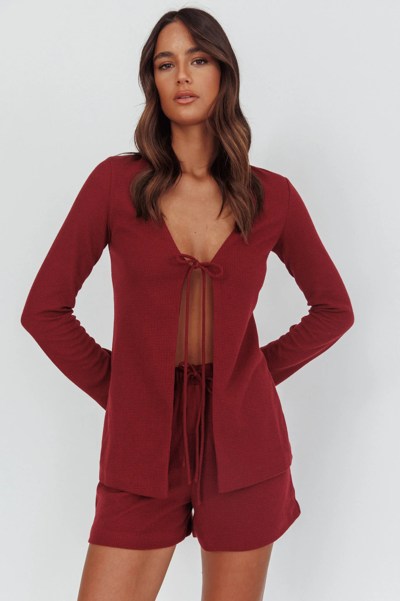 Ryder Drawstring Shorts Burgundy - Sonourner