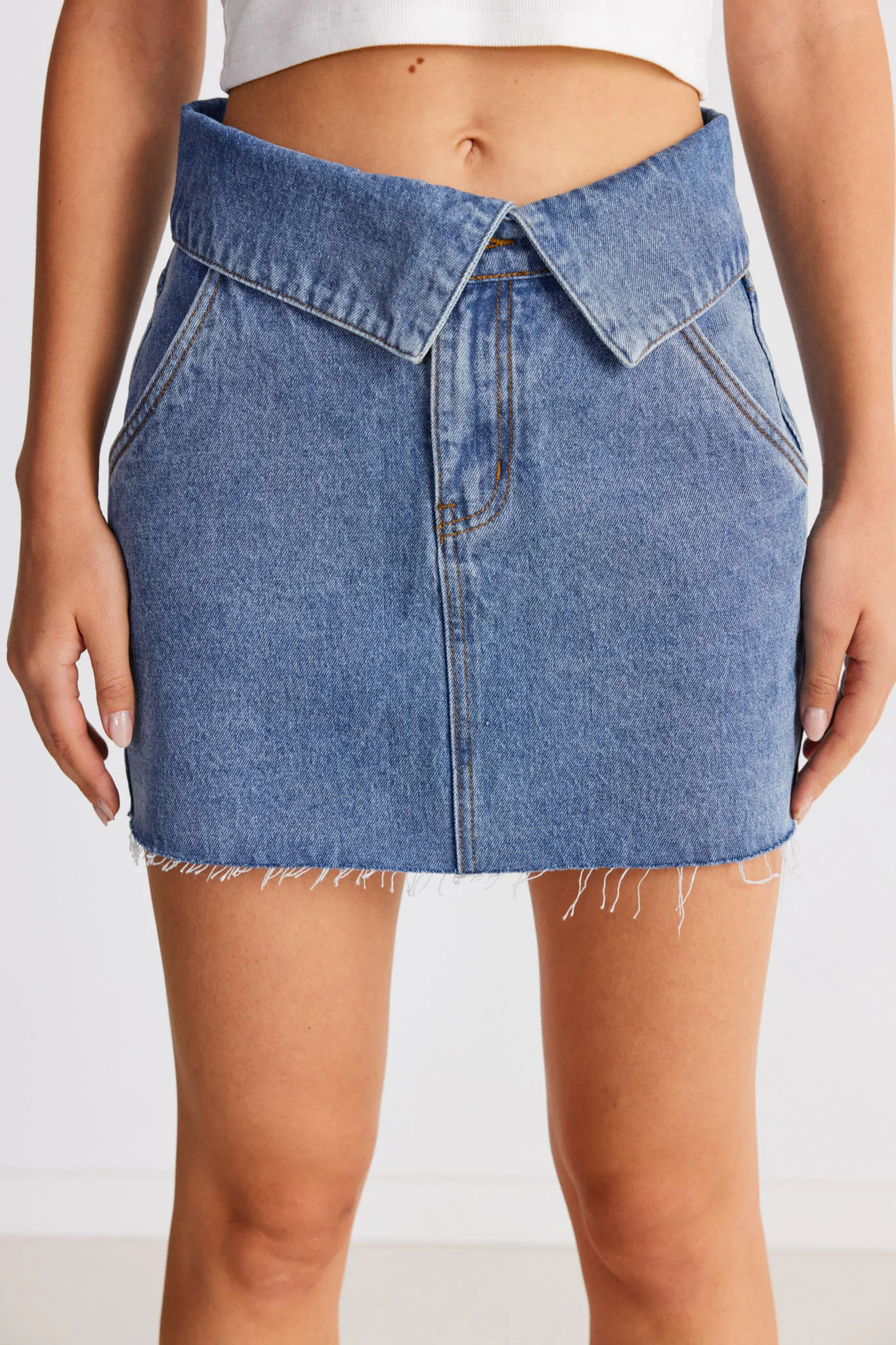 SNDYS Eve Denim Skirt Blue - Sonourner