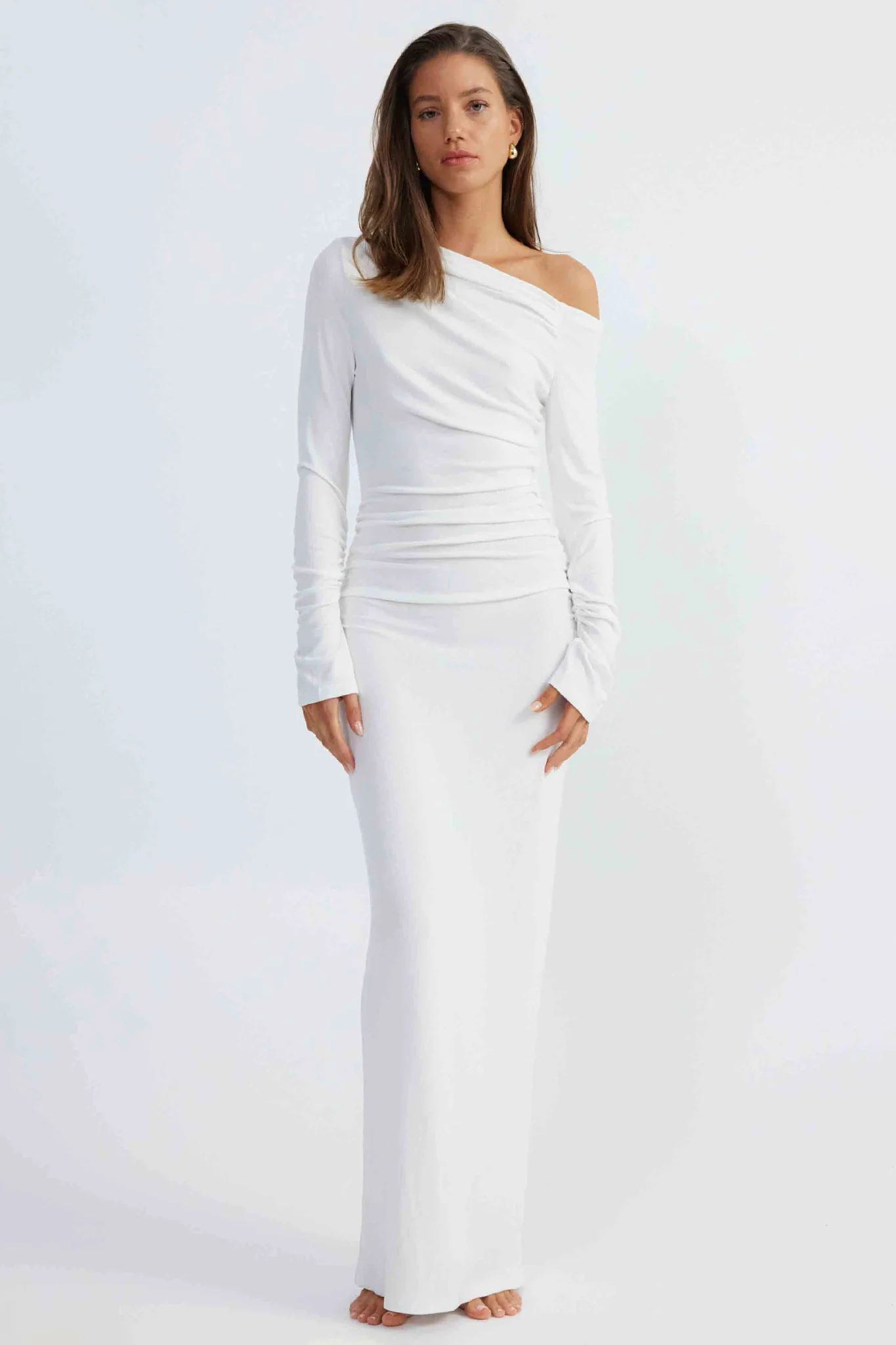 SNDYS Reya Maxi Dress White - Sonourner