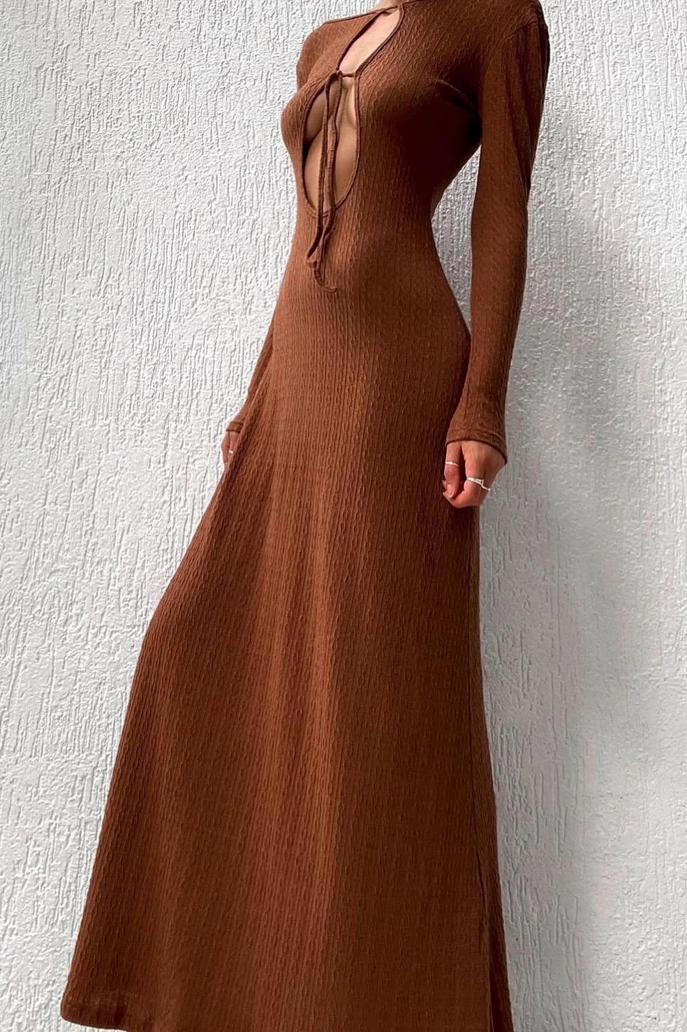 SNDYS Tallulah Maxi Dress Chestnut - Sonourner