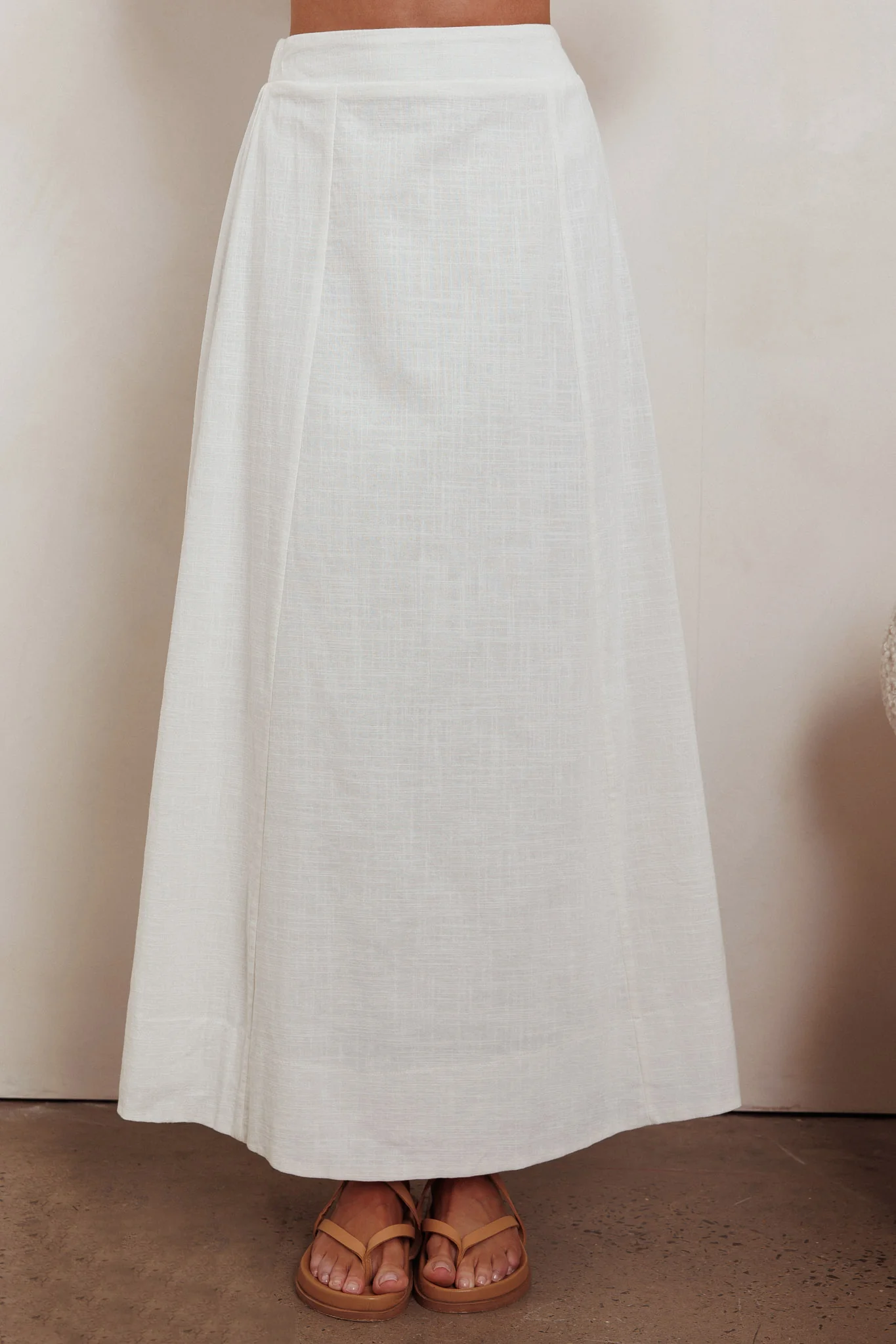 Payday A-Line Maxi Skirt Off White - Sonourner