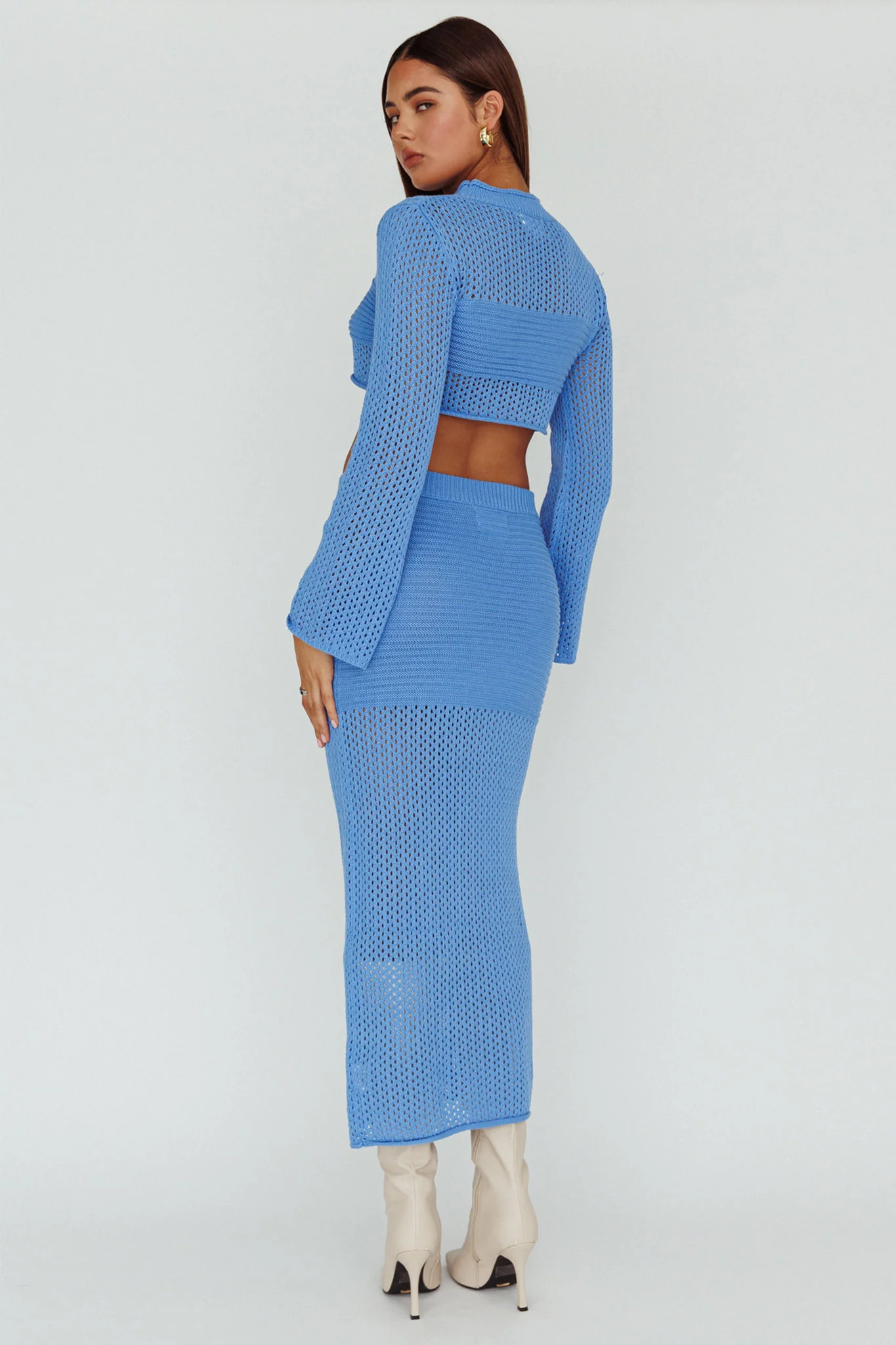 Bayside Crochet Midi Skirt Ocean - Sonourner