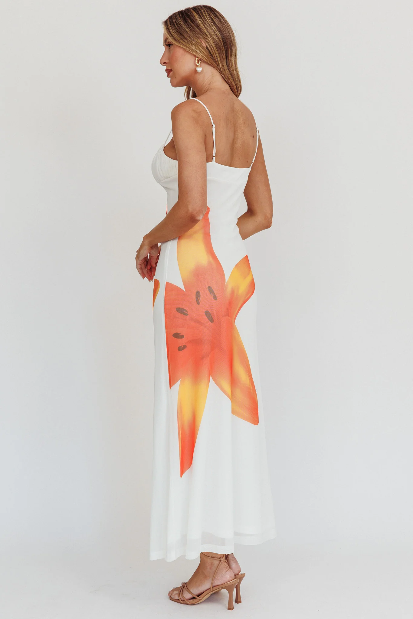 Kailua Floral Print Maxi Dress White - Sonourner