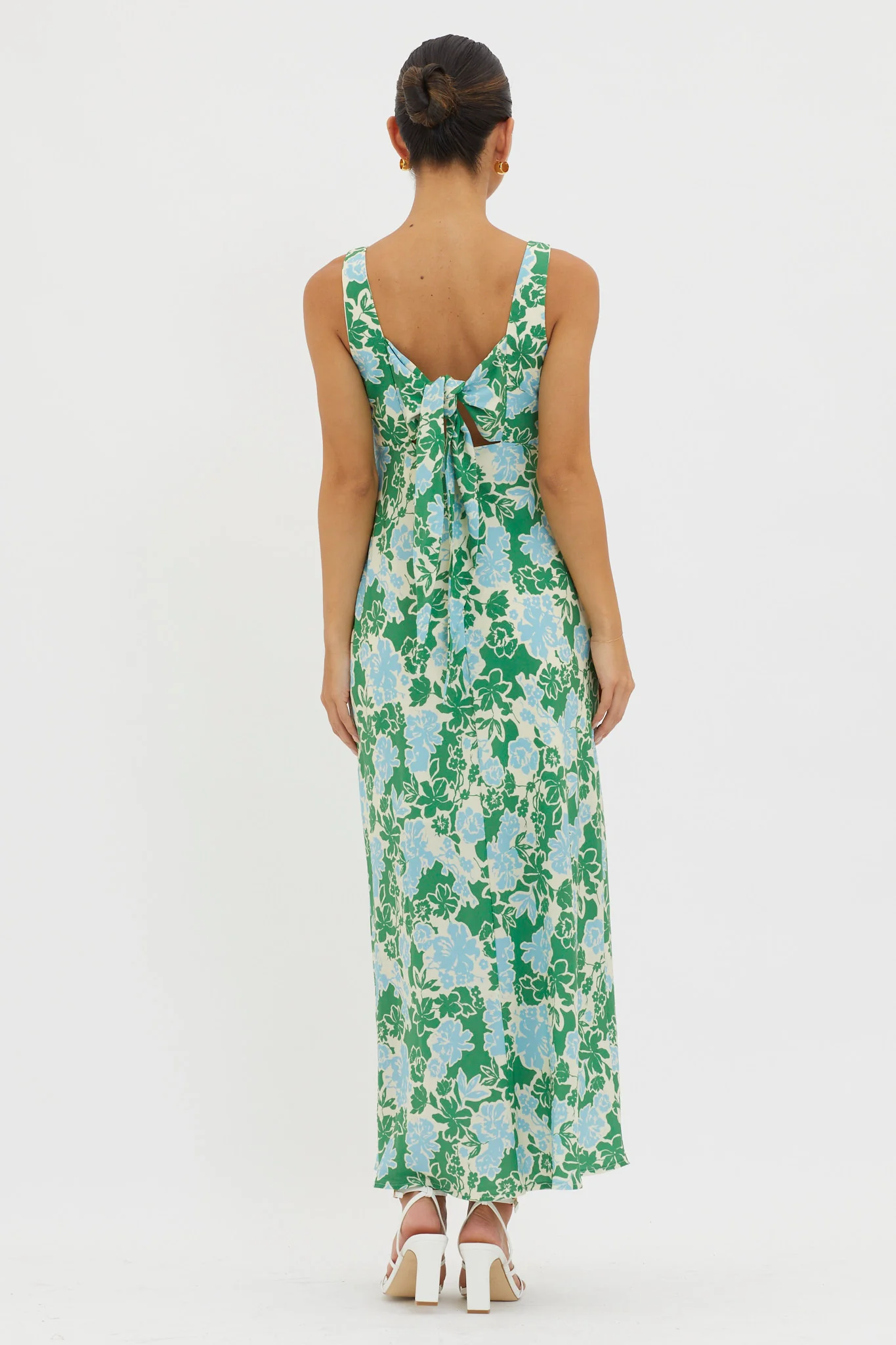 Living Hope Tied Back Maxi Dress Green - Sonourner