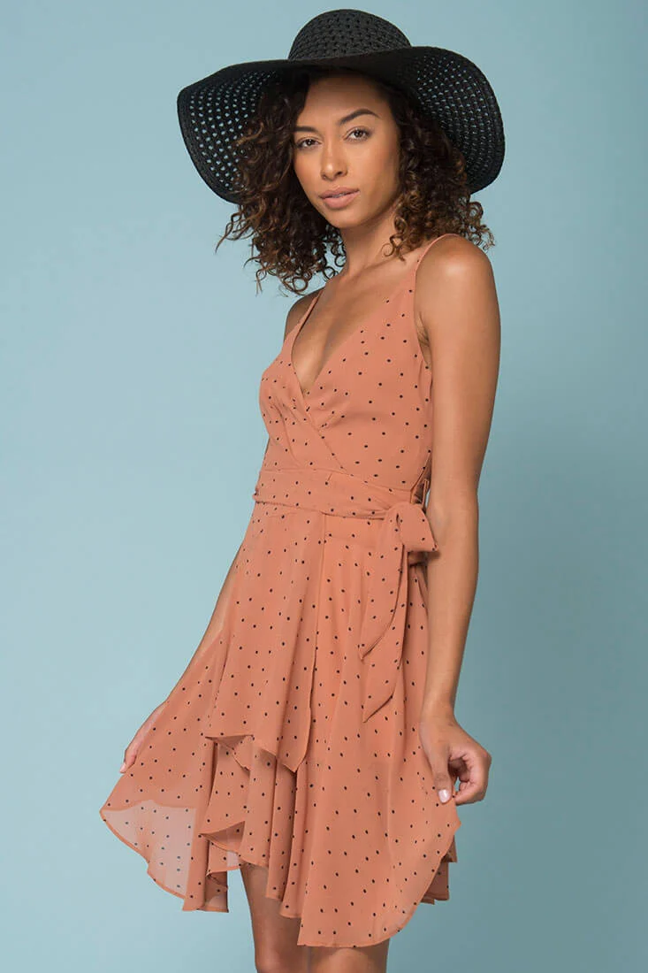 Miah Tied Waist Dress Tan - Sonourner
