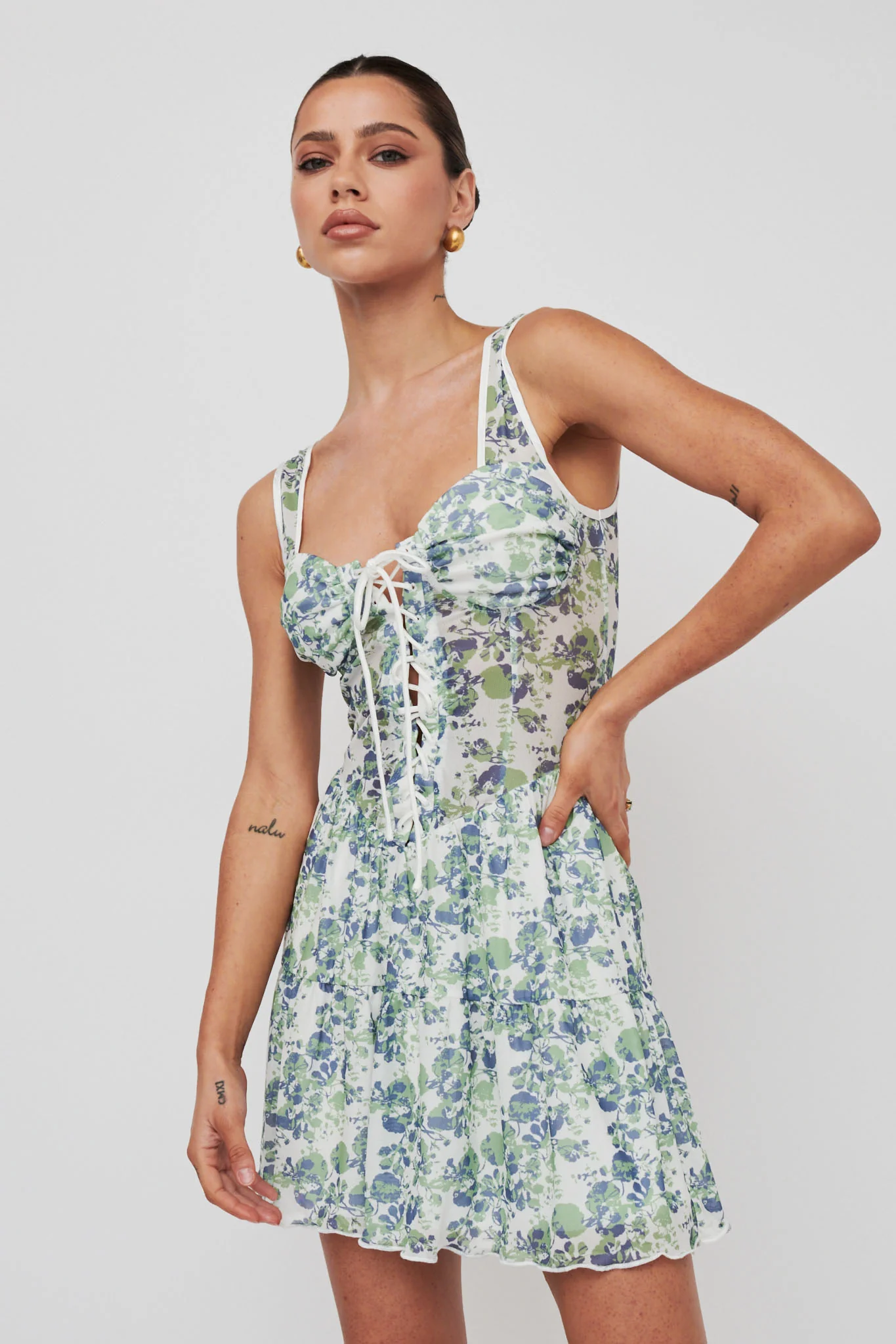 Sweet Nostalgia Laced Bodice Mini Dress Off-White - Sonourner