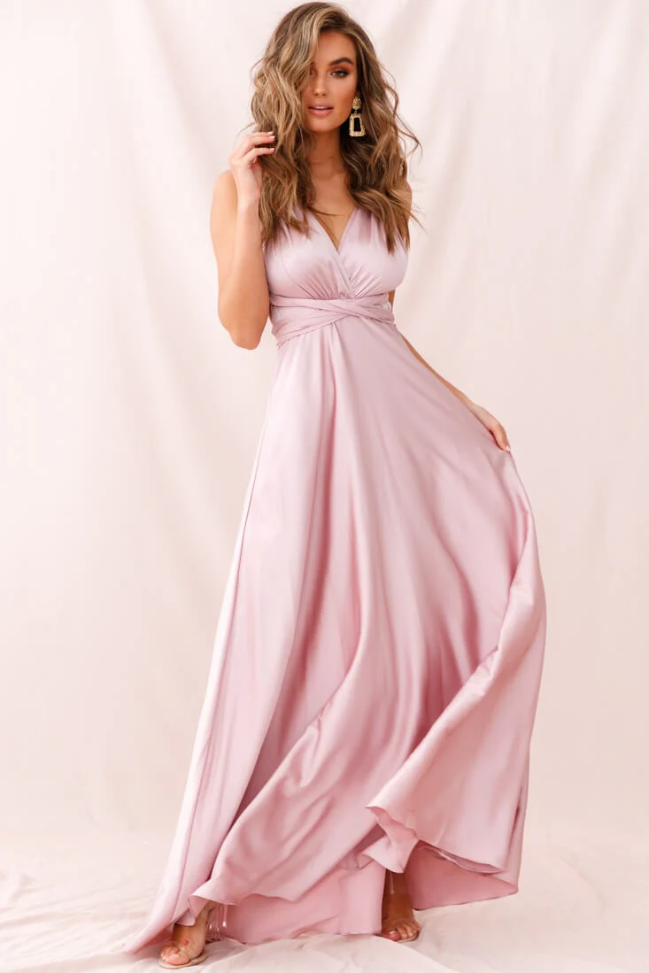 Ariana Multiway Maxi Dress Blush - Sonourner