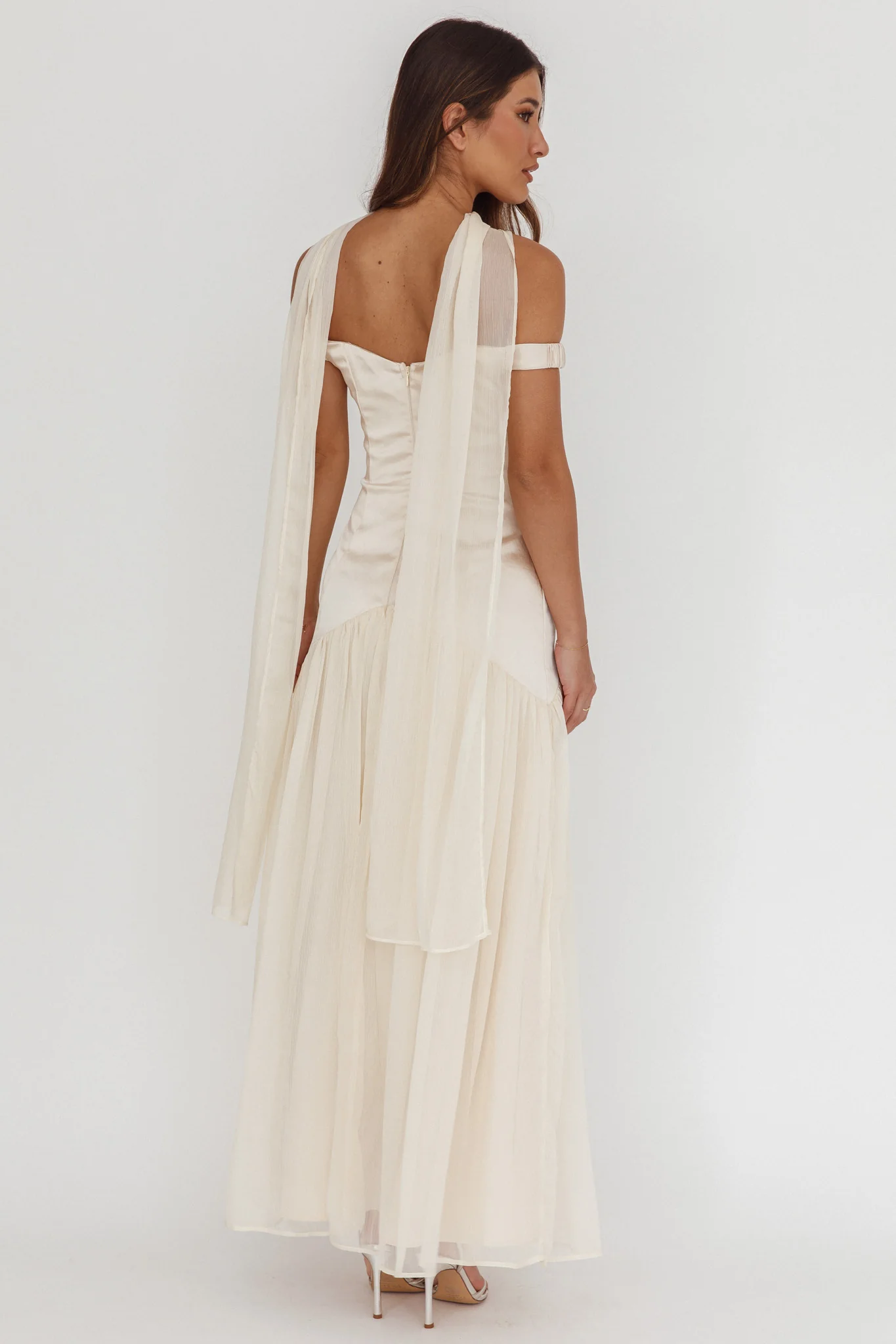 Kaycee Drop Waist Maxi Dress Champagne - Sonourner