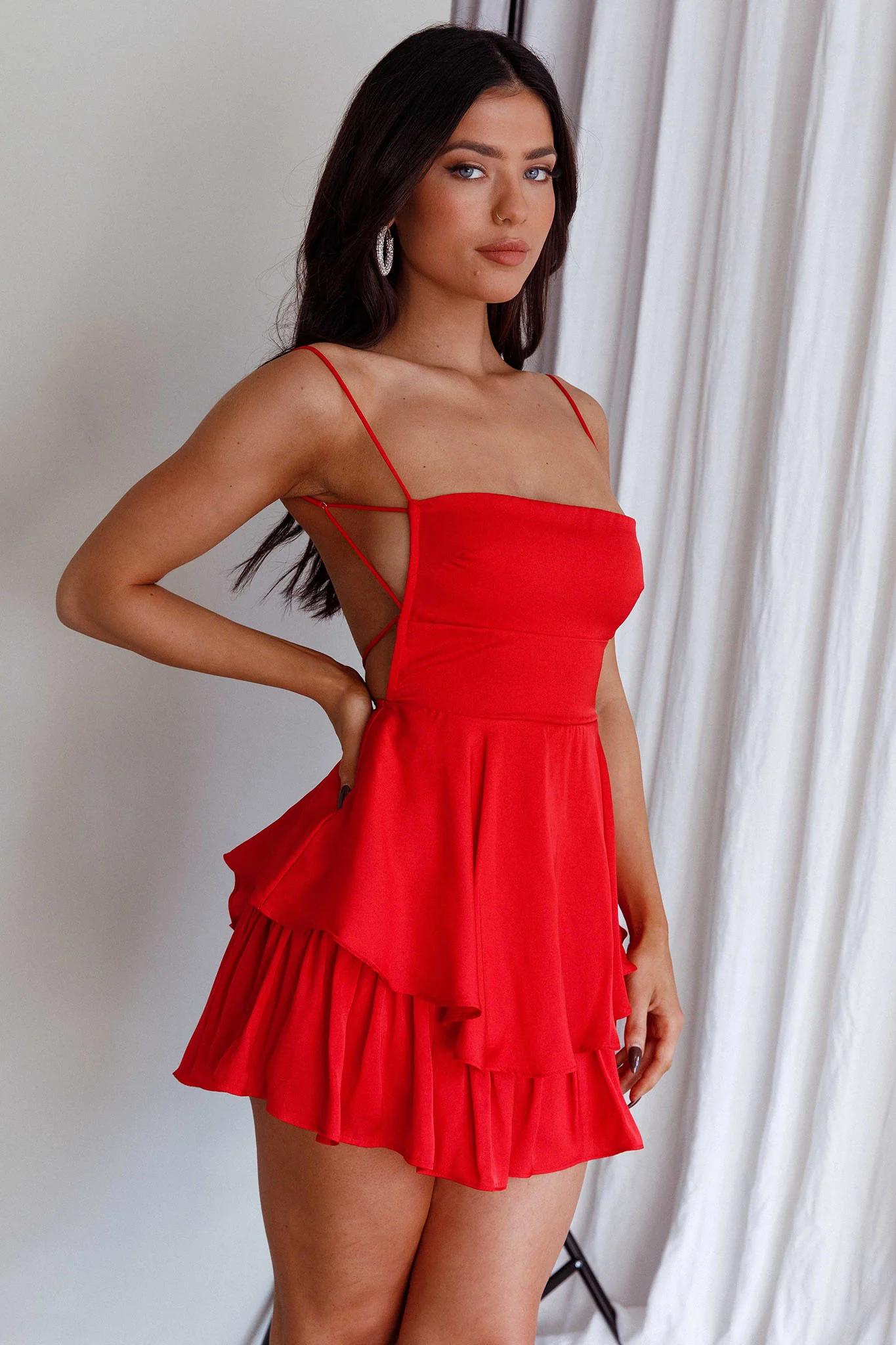 Dolce Life Low Back Romper Red - Sonourner