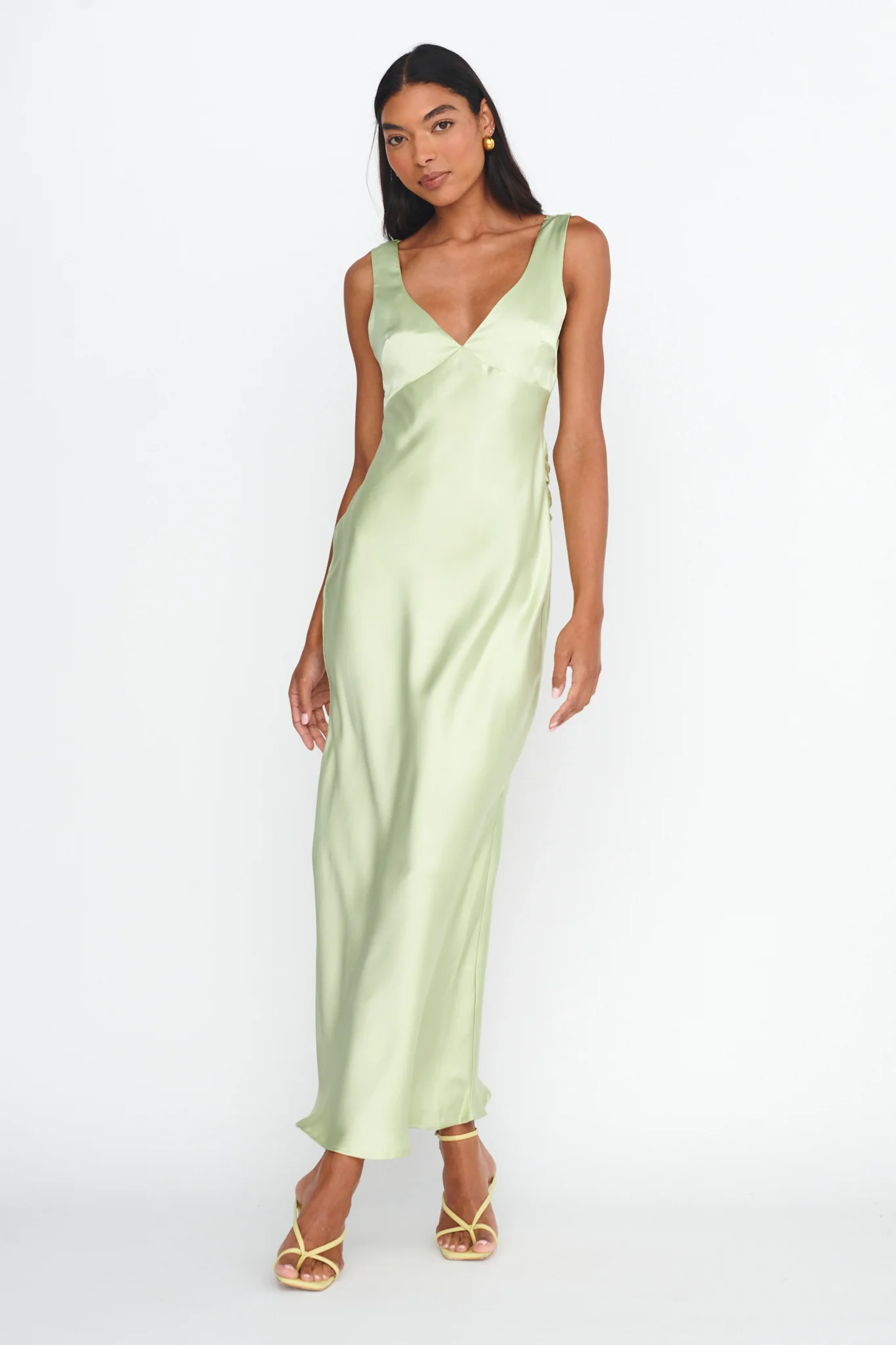 Jelena Draped Back Maxi Dress Apple - Sonourner