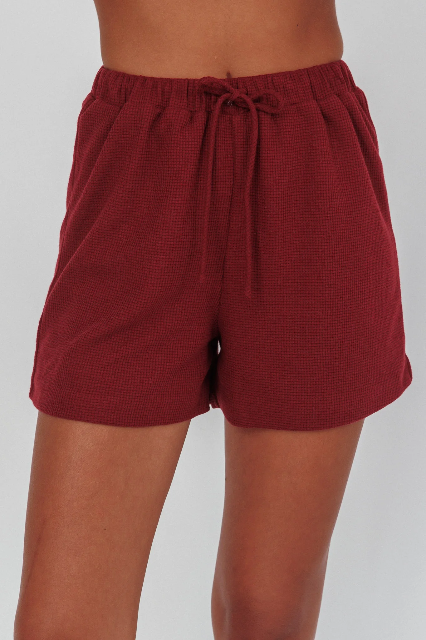 Ryder Drawstring Shorts Burgundy - Sonourner