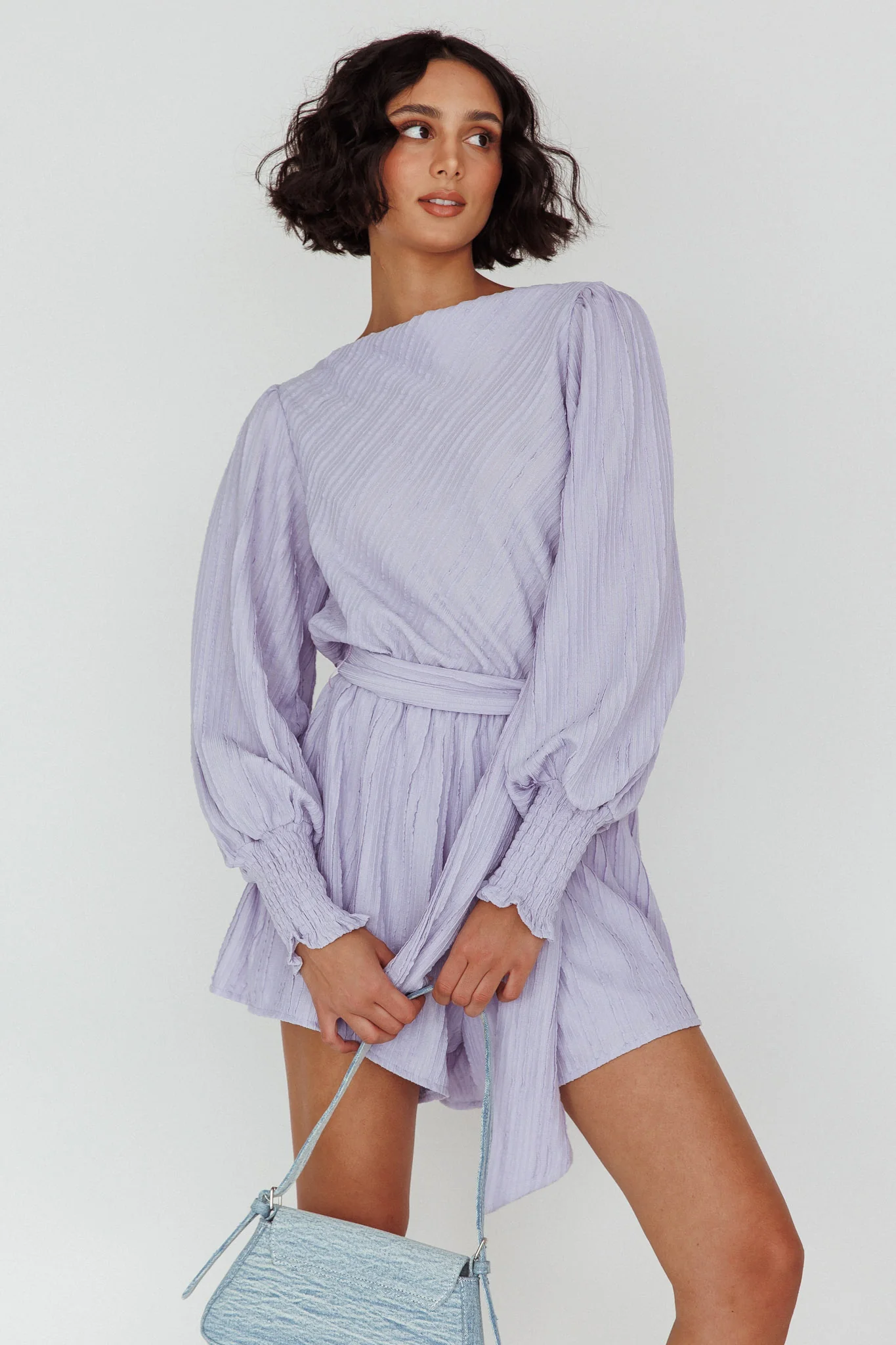 Summer Lover Long Sleeve Romper Lilac - Sonourner