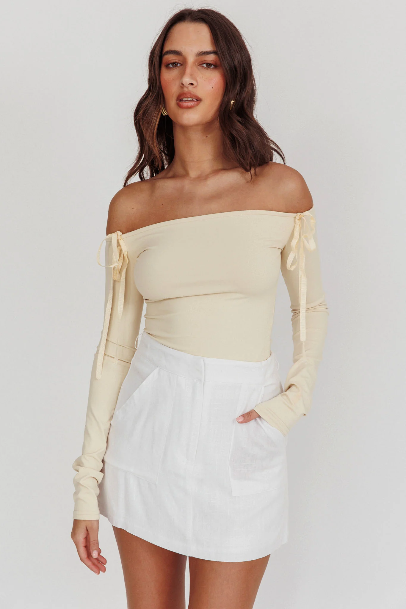 Euphoria Linen Skort White - Sonourner