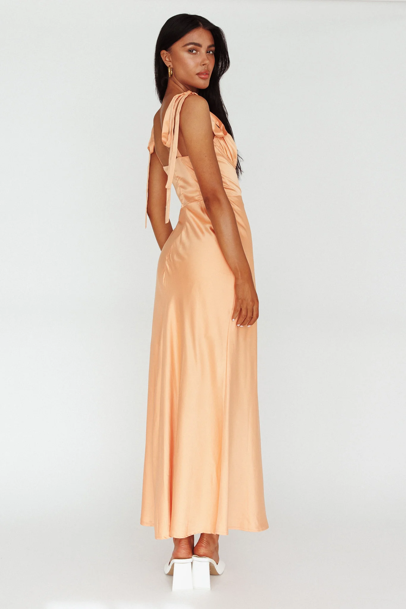 Pennelope Tied Shoulder Maxi Dress Orange - Sonourner
