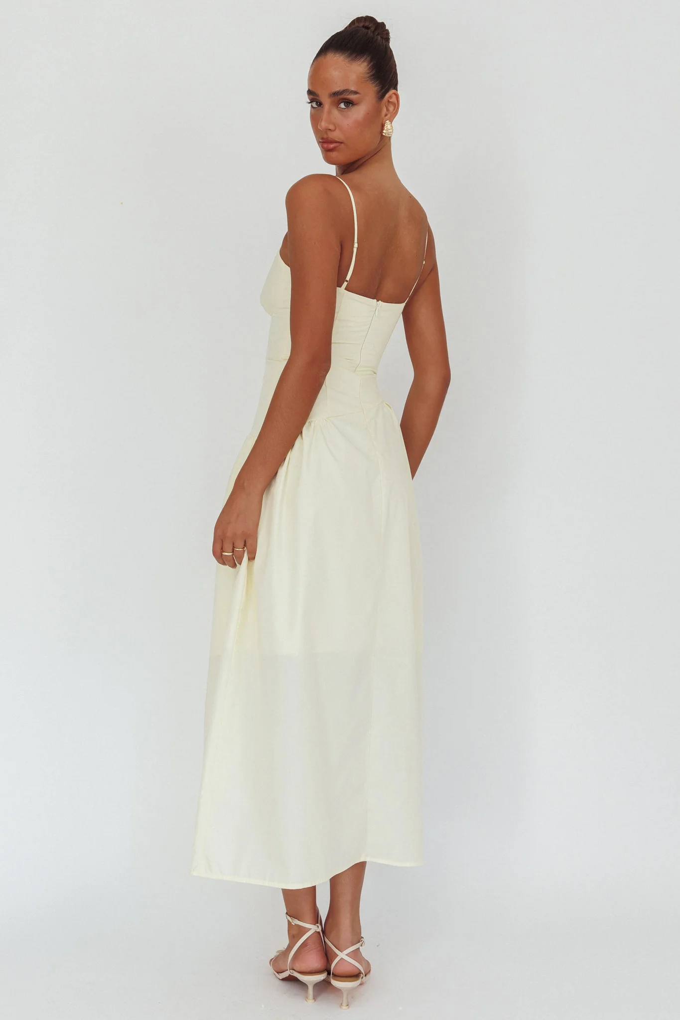Honey Baby Diagonal Waist Maxi Dress Butter - Sonourner