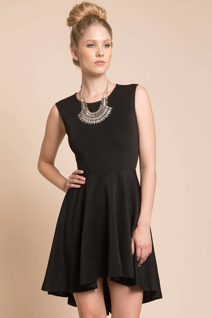 Maya Closed Back Dress Black - Sonourner