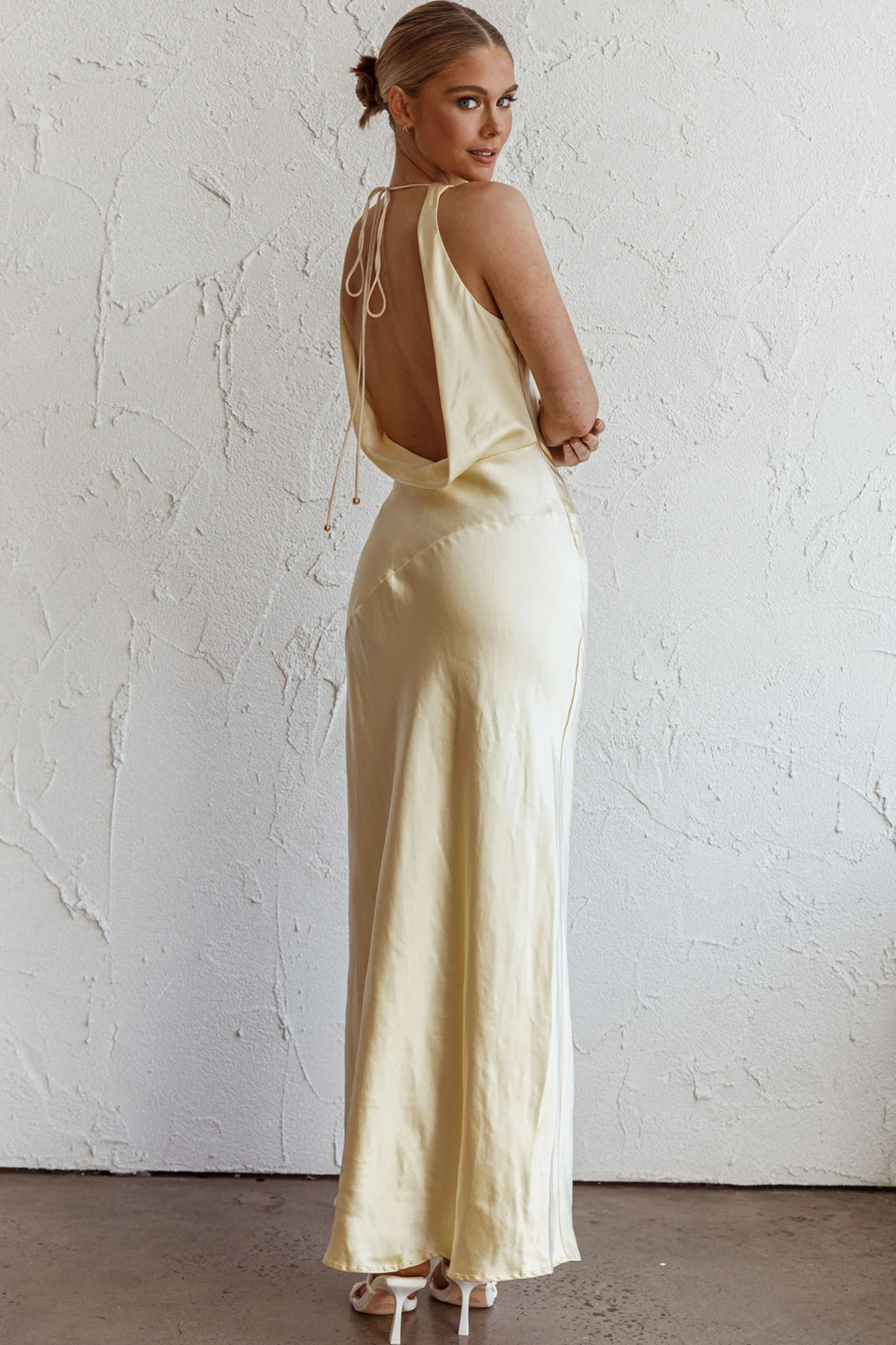 Cassiopeia Open Back Maxi Dress Butter - Sonourner