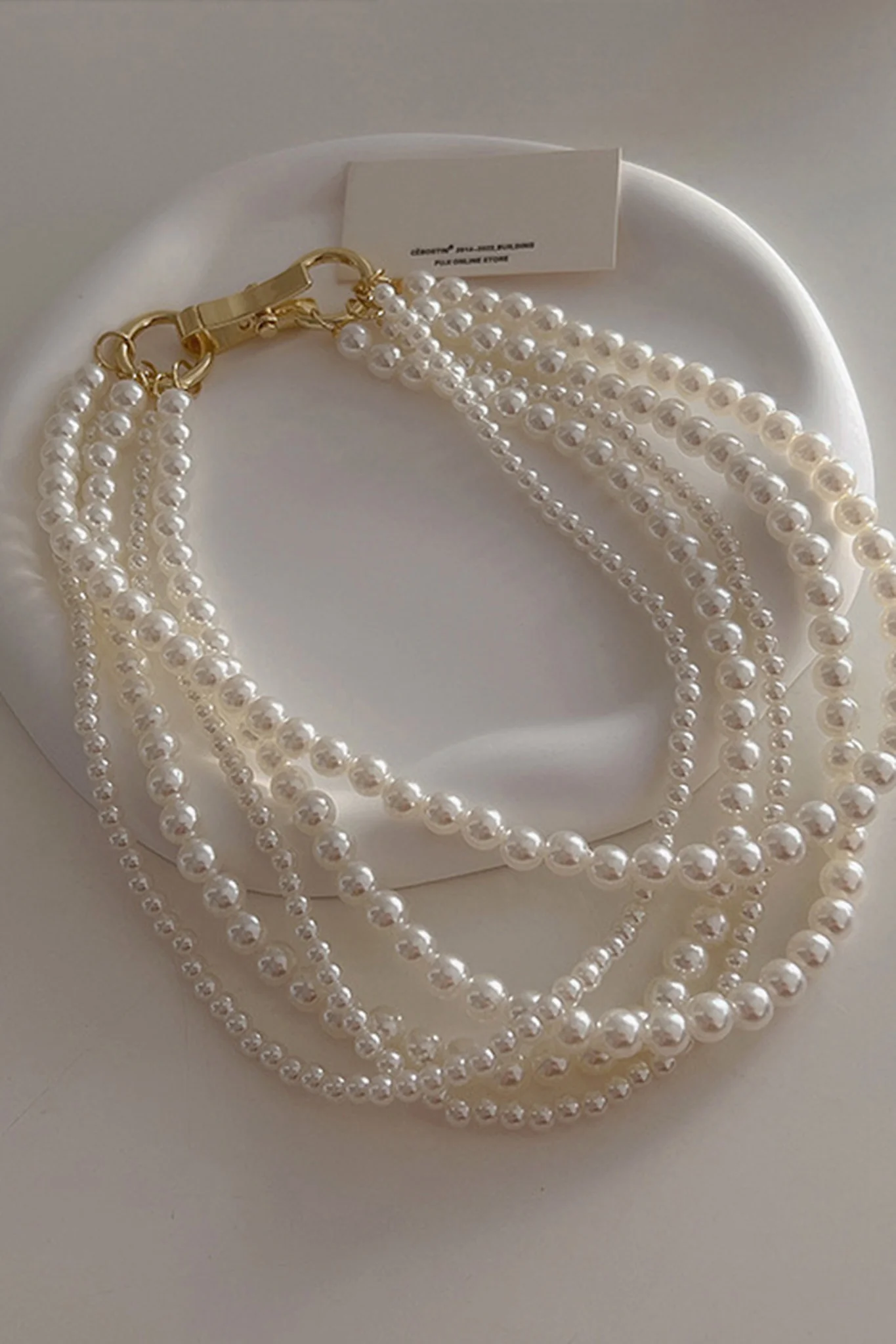 Giselle Pearl Necklace Gold - Sonourner