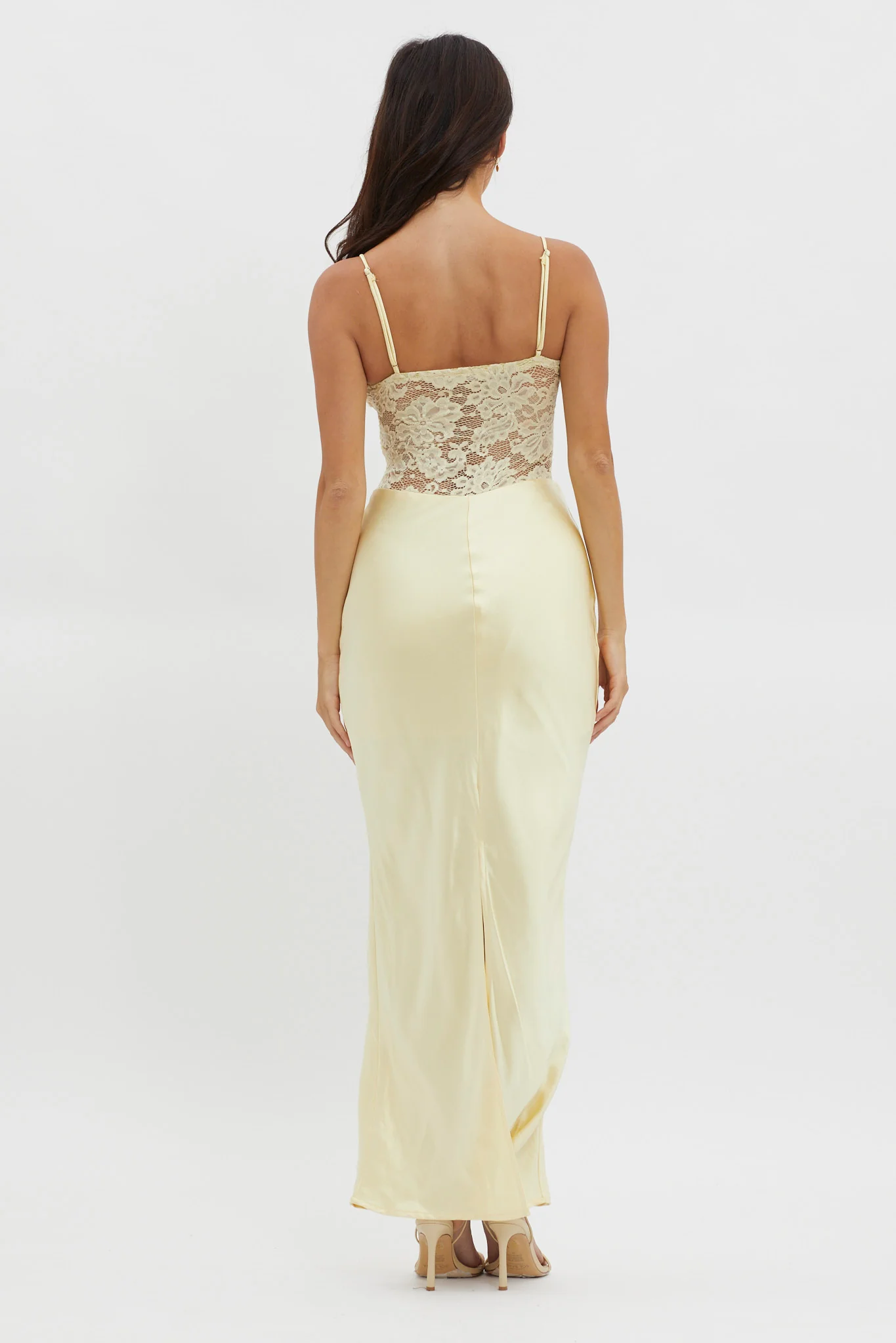 Moon Magic Floral Bodice Dress Lemon - Sonourner