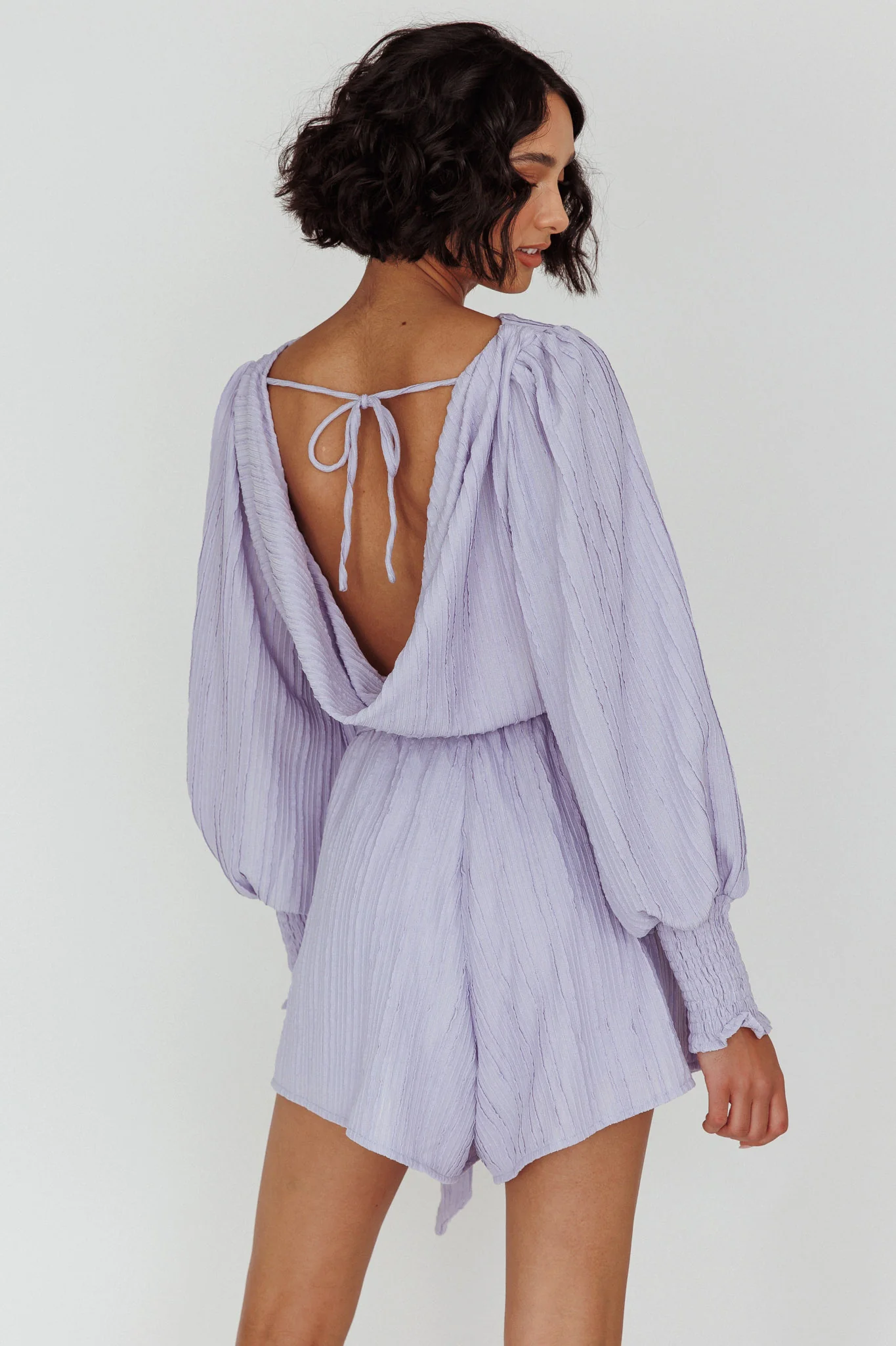 Summer Lover Long Sleeve Romper Lilac - Sonourner
