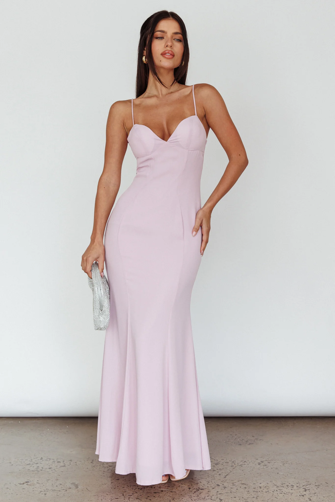 Dreaming Of Paris Bodycon Mermaid Maxi Dress Lilac - Sonourner